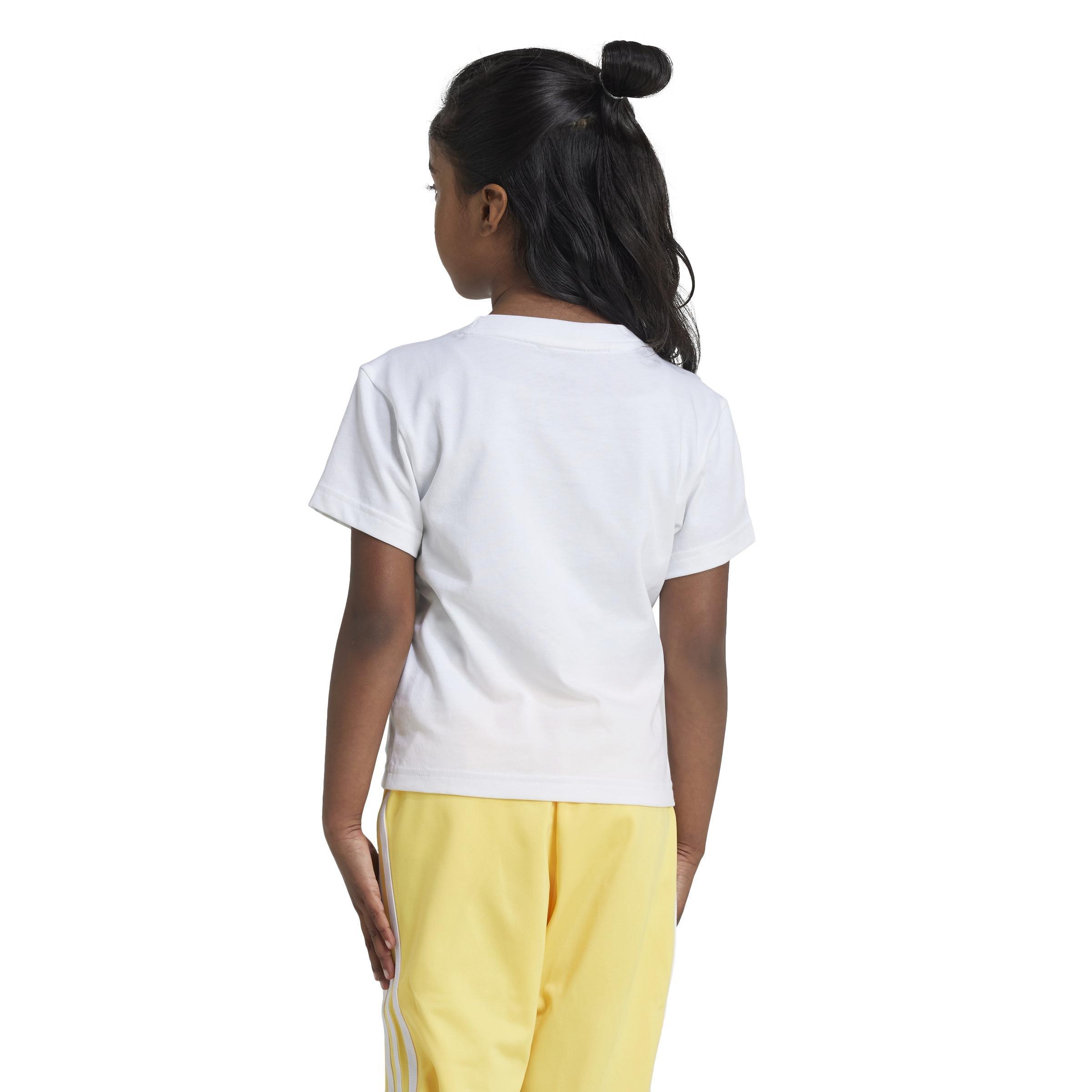 Unisex Kids Adicolor Trefoil T-Shirt, White, , large image number 3