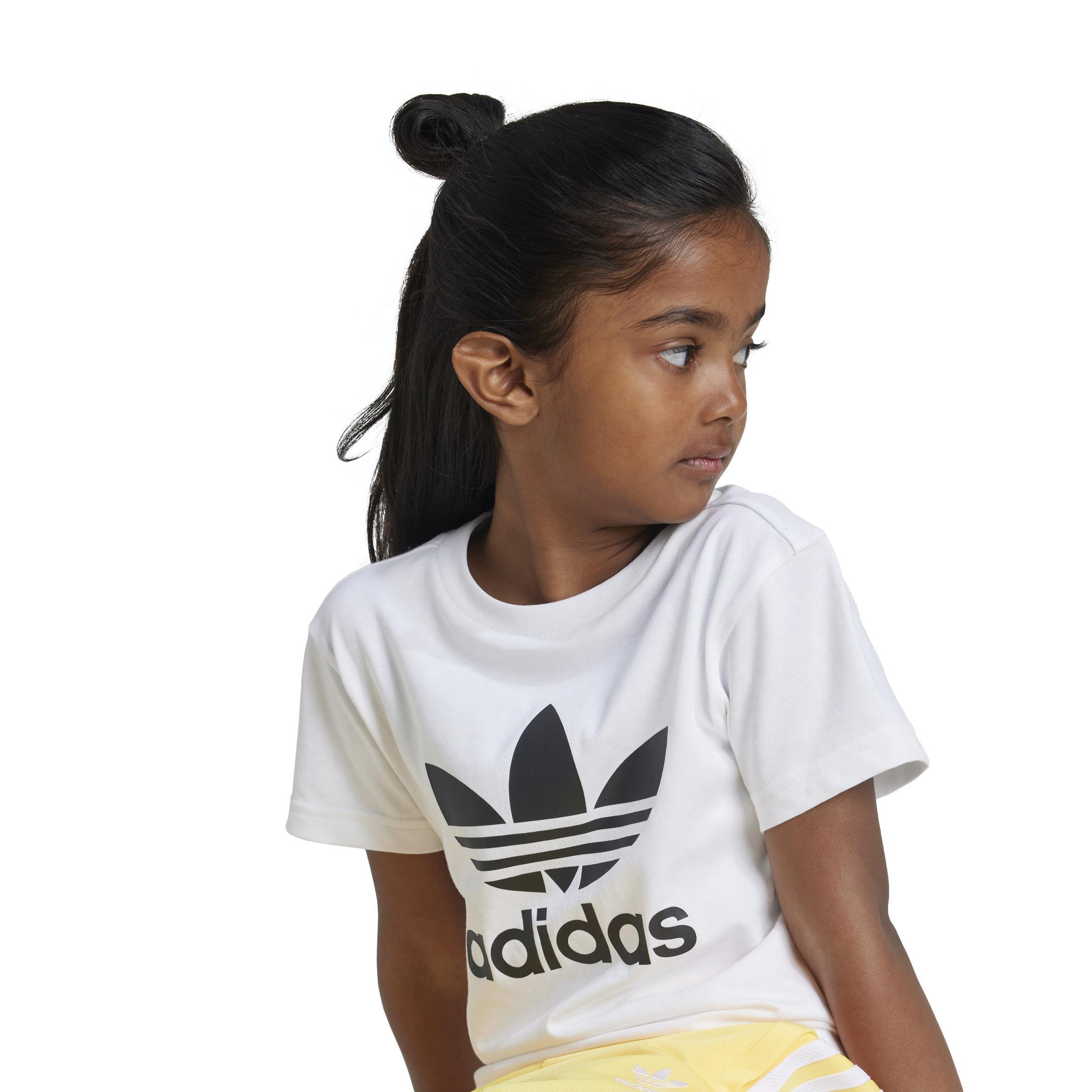 Unisex Kids Adicolor Trefoil T-Shirt, White, , large image number 5