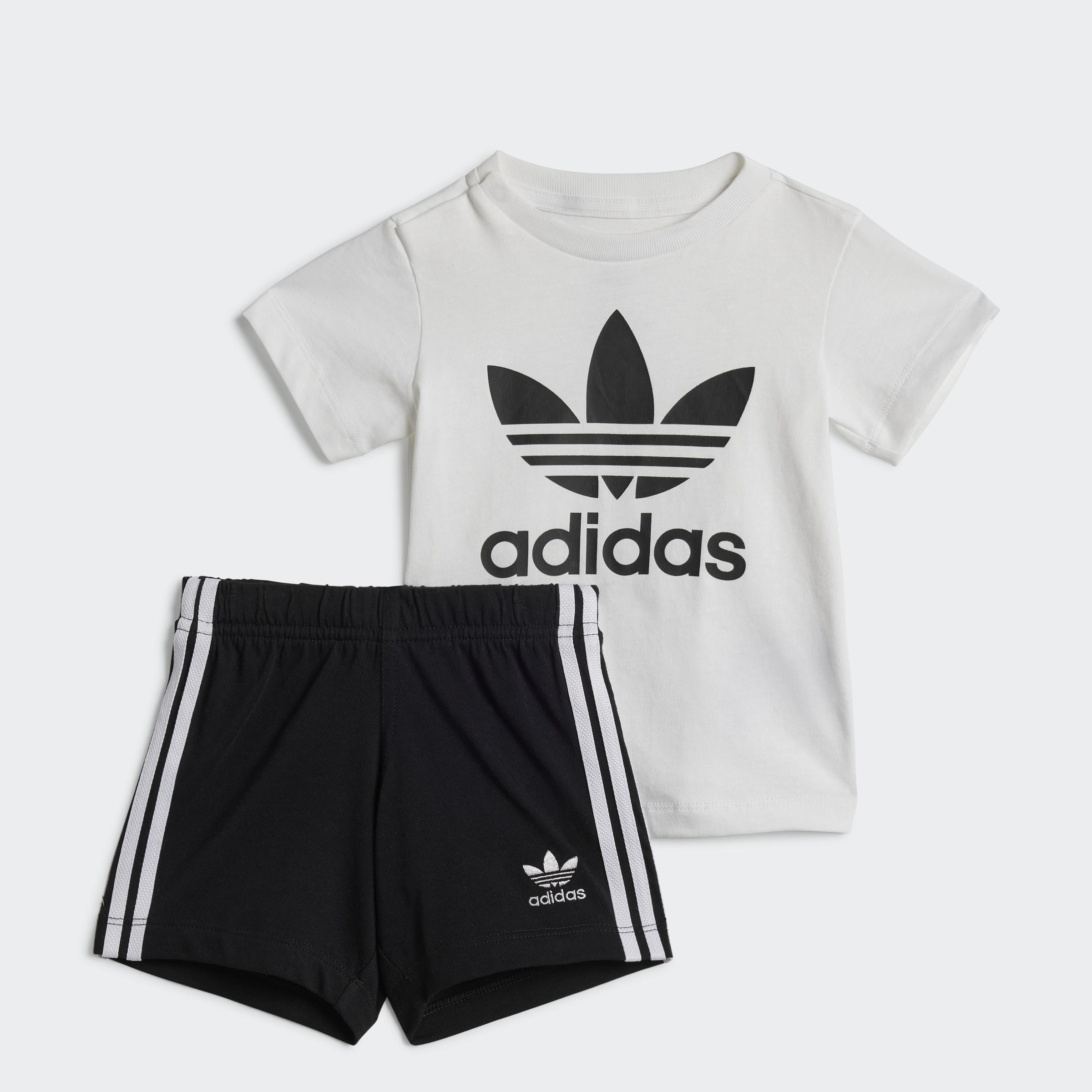 Kids Unisex Shorts Tee Set, Black, A901_ONE, large image number 0