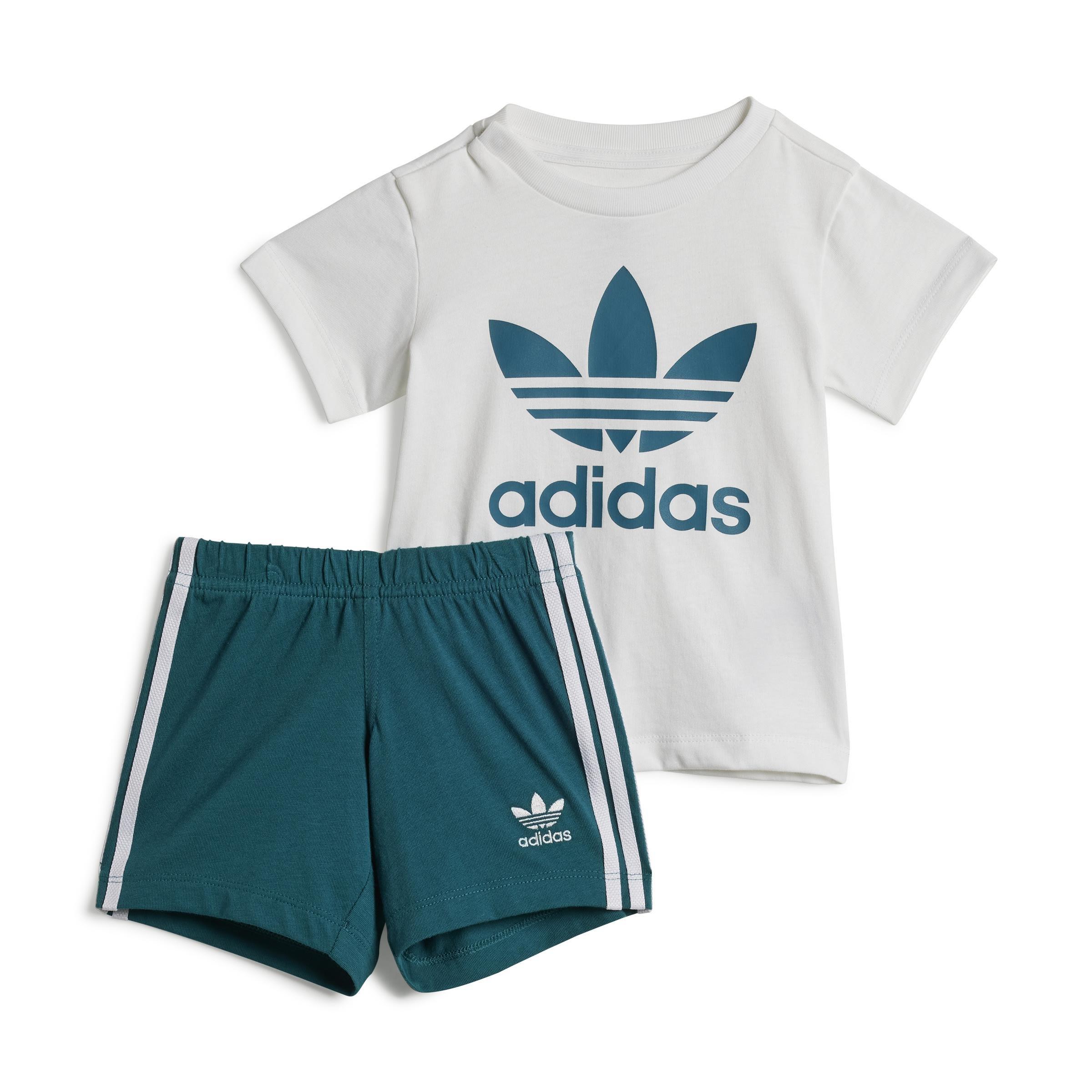Unisex Kids Shorts Tee Set, Turquoise, , large image number 0