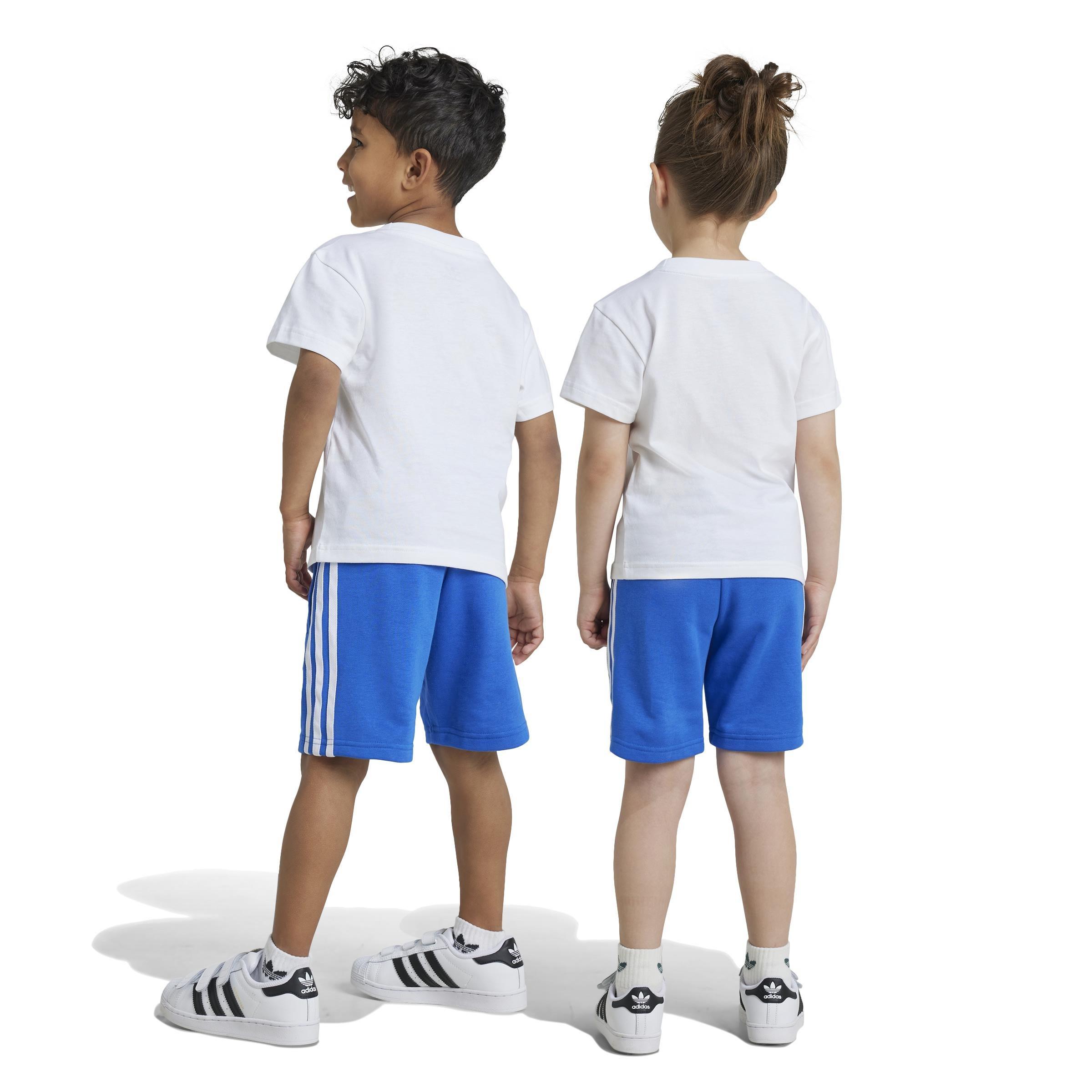 Unisex Kids Adicolor Shorts Tee Set, Blue, A901_ONE, medium