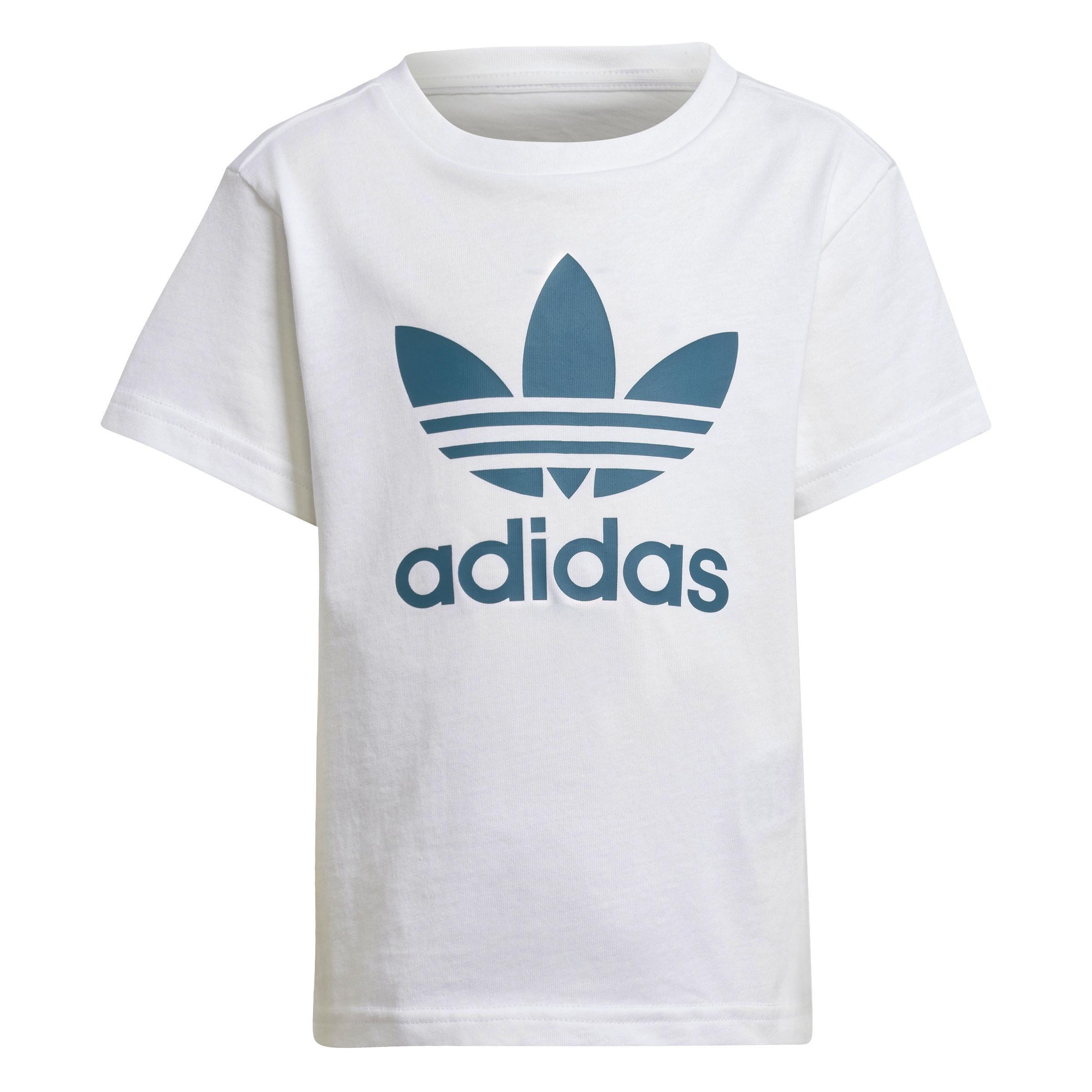Unisex Kids Adicolor Shorts Tee Set, Turquoise, , large image number 7