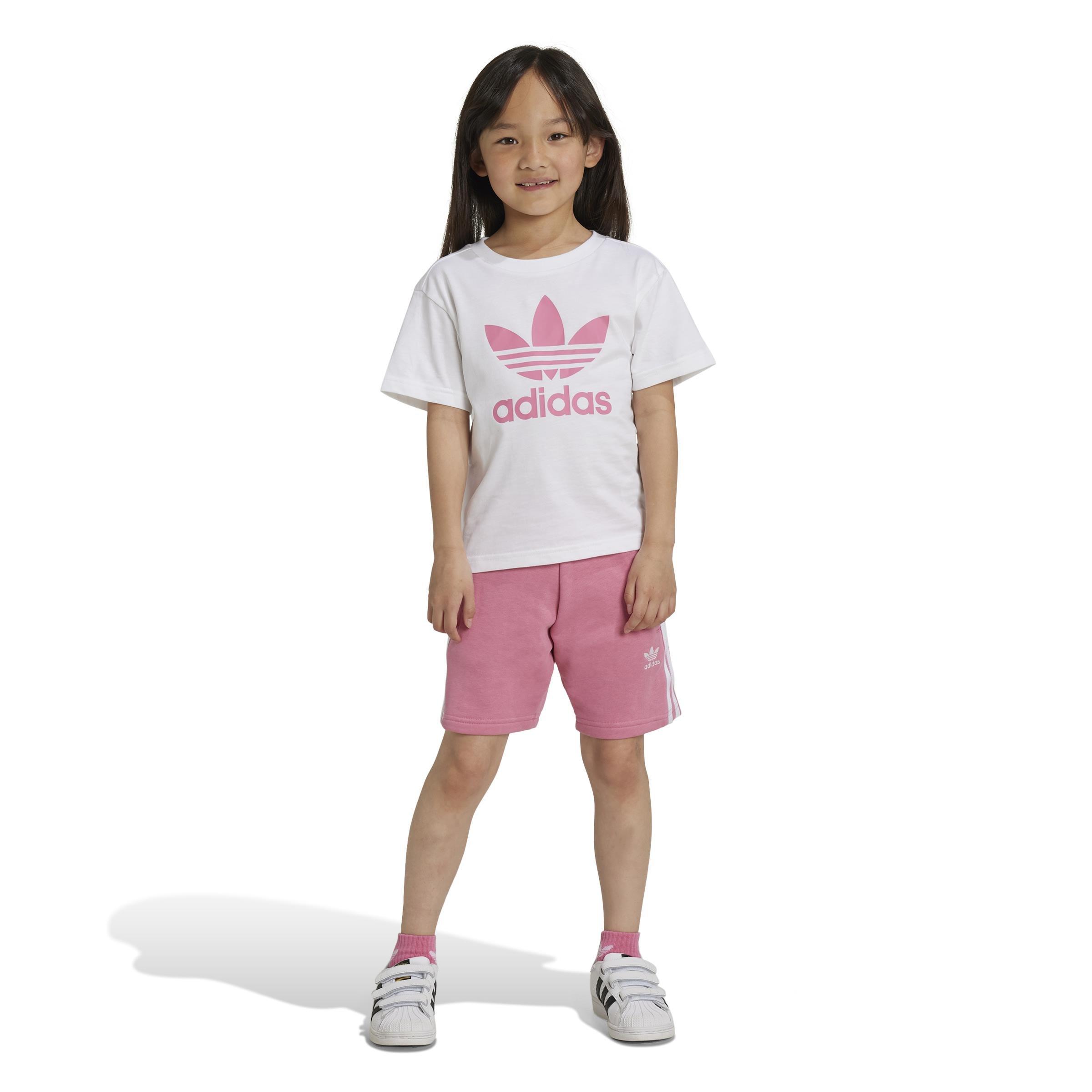 Unisex Kids Adicolor Shorts Tee Set, Pink, , large image number 6