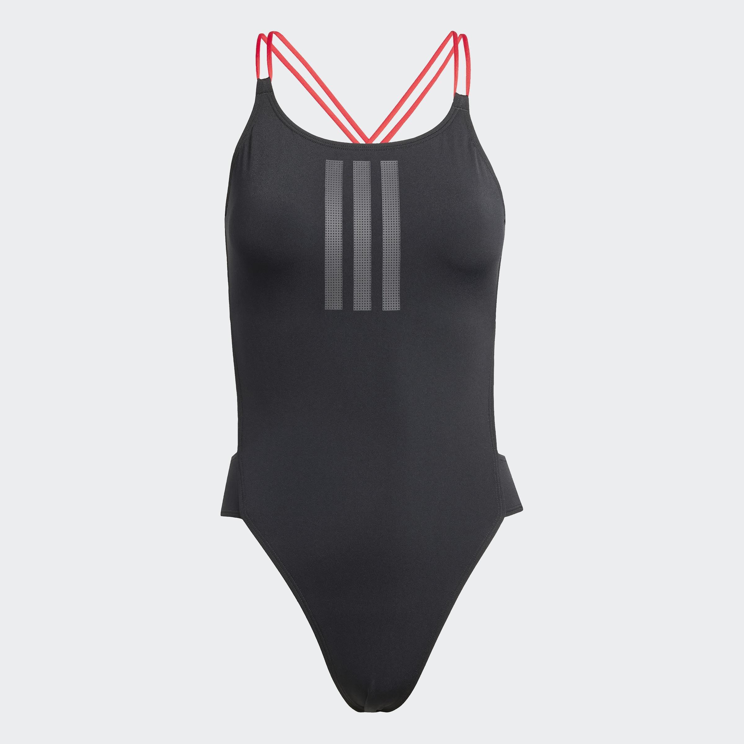 Ripstream 3-Stripes X-Back Swimsuit, Black, A901_ONE, large image number 0