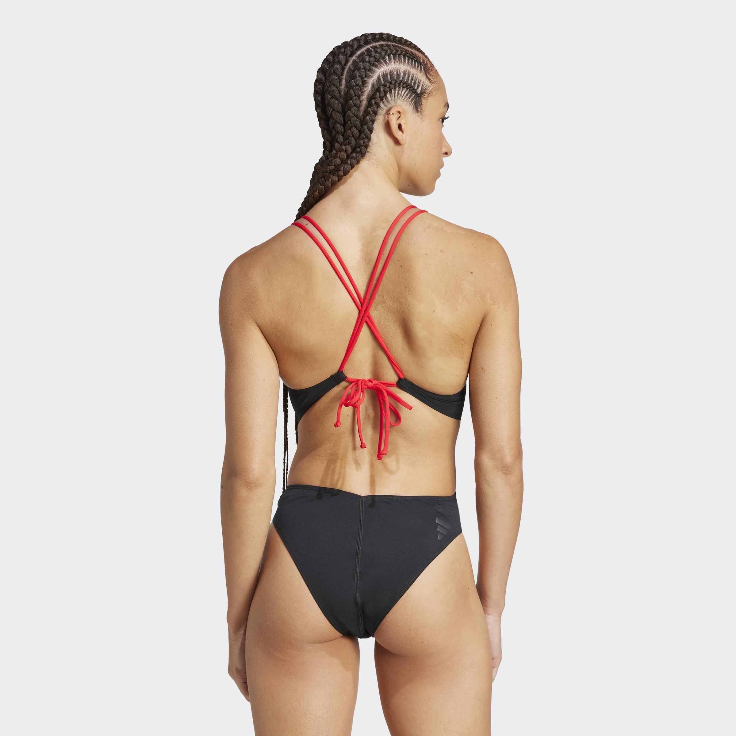 Ripstream 3-Stripes X-Back Swimsuit, Black, A901_ONE, large image number 1