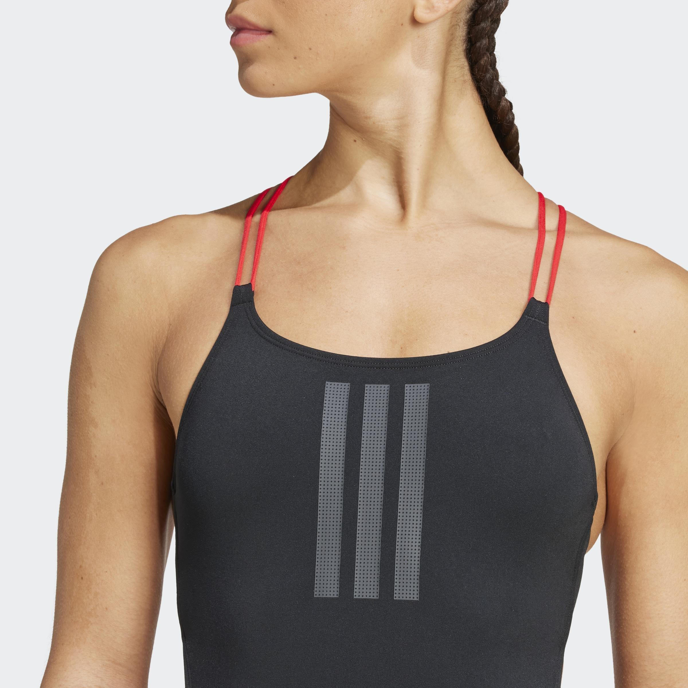 Ripstream 3-Stripes X-Back Swimsuit, Black, A901_ONE, large image number 3