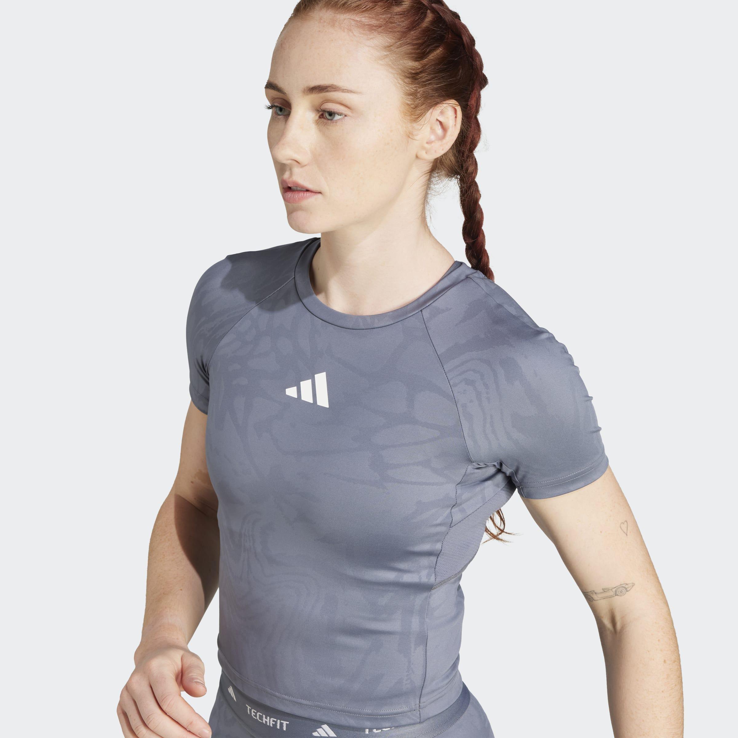 Techfit Printed T-Shirt, Grey, A901_ONE, large image number 6