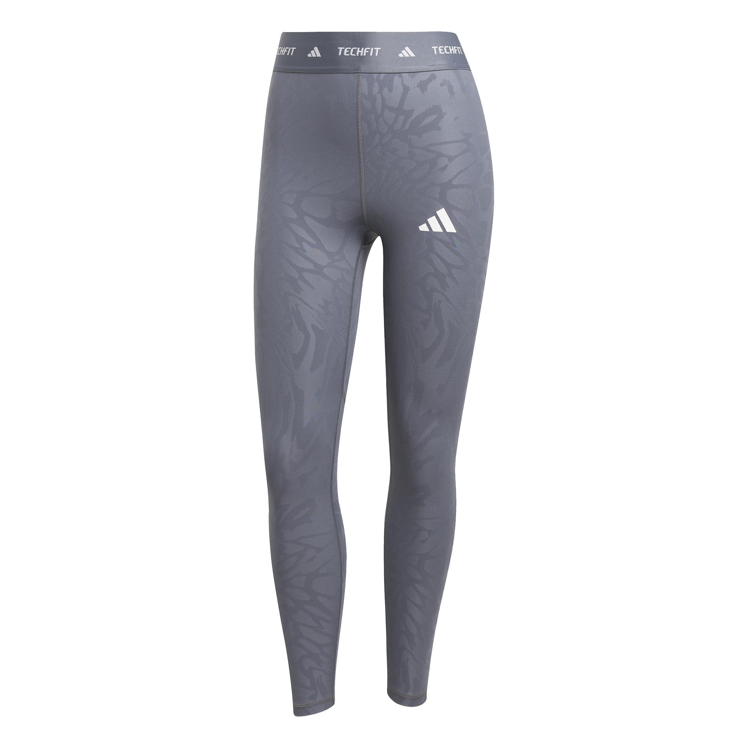 Techfit Printed 7/8 Leggings, Grey