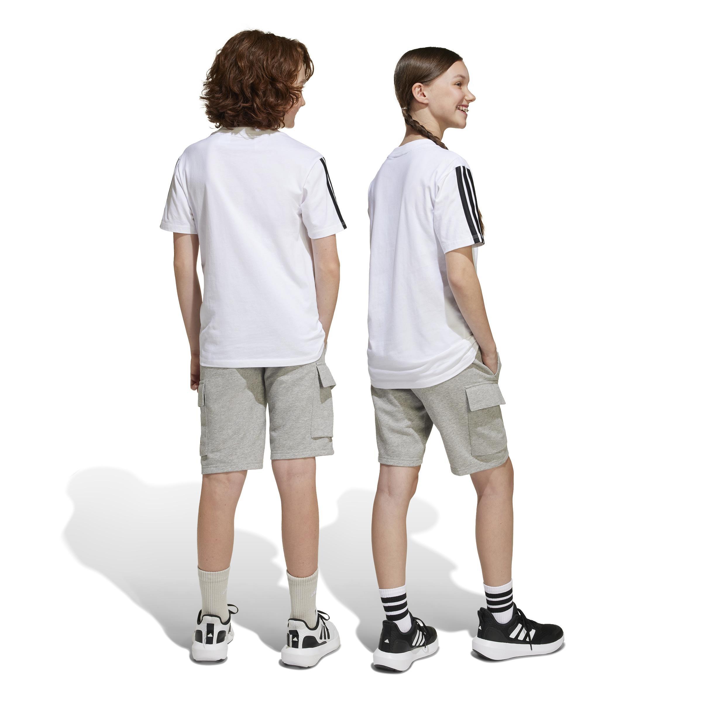 Kids Unisex Essentials Cargo Shorts, Grey, A901_ONE, large image number 3