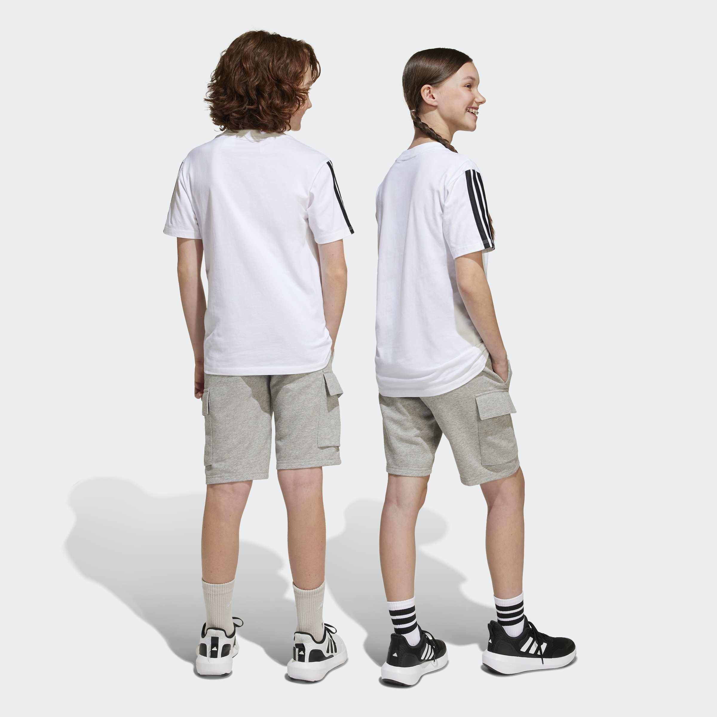 Kids Unisex Essentials Cargo Shorts, Grey, A901_ONE, large image number 6