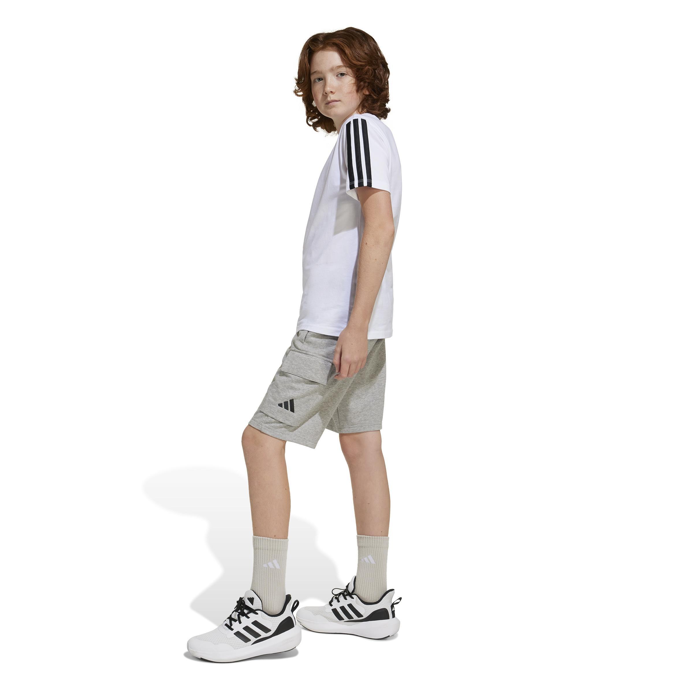 Kids Unisex Essentials Cargo Shorts, Grey, A901_ONE, large image number 14