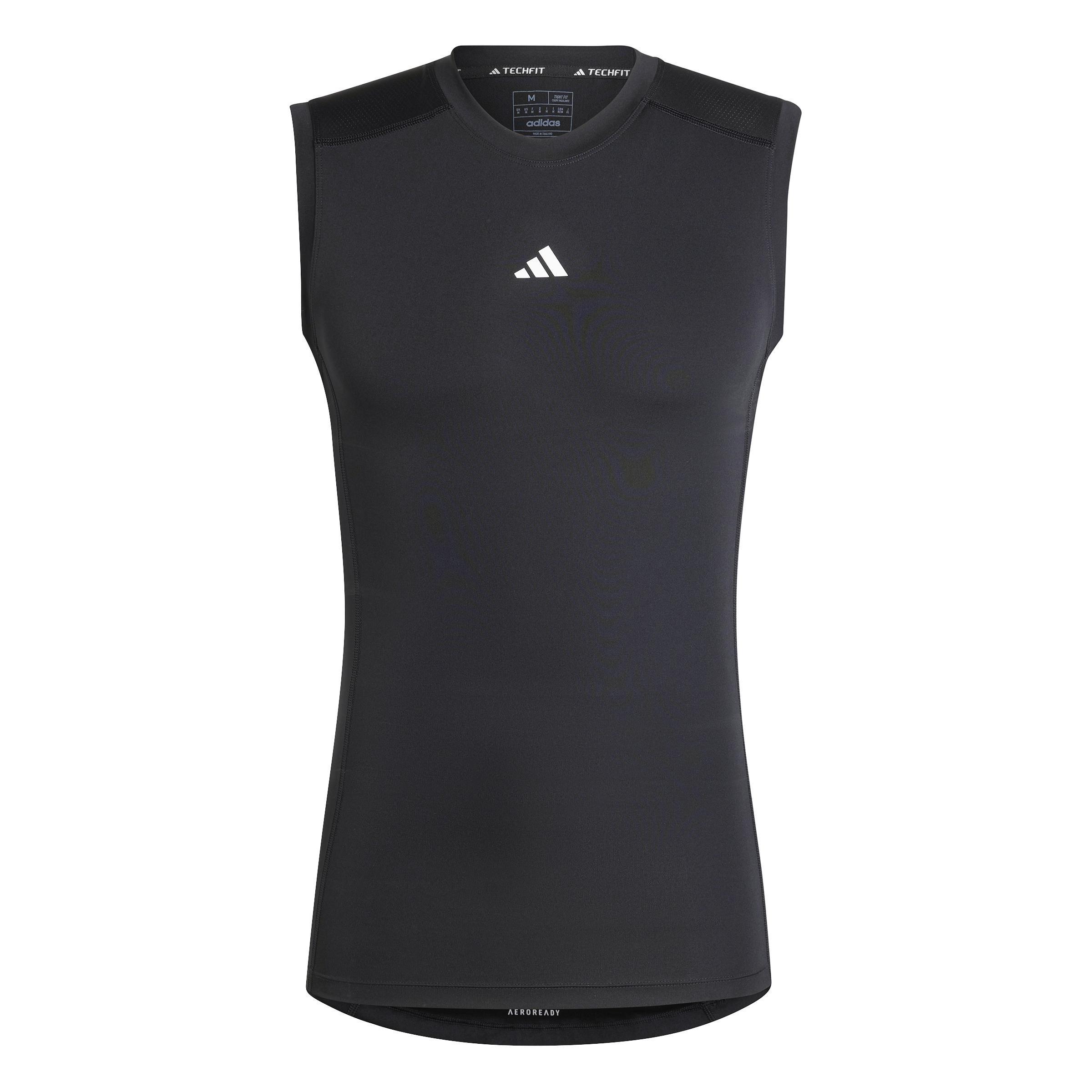 TECHFIT Compression Training Sleeveless Tank Top, Black, , large image number 0