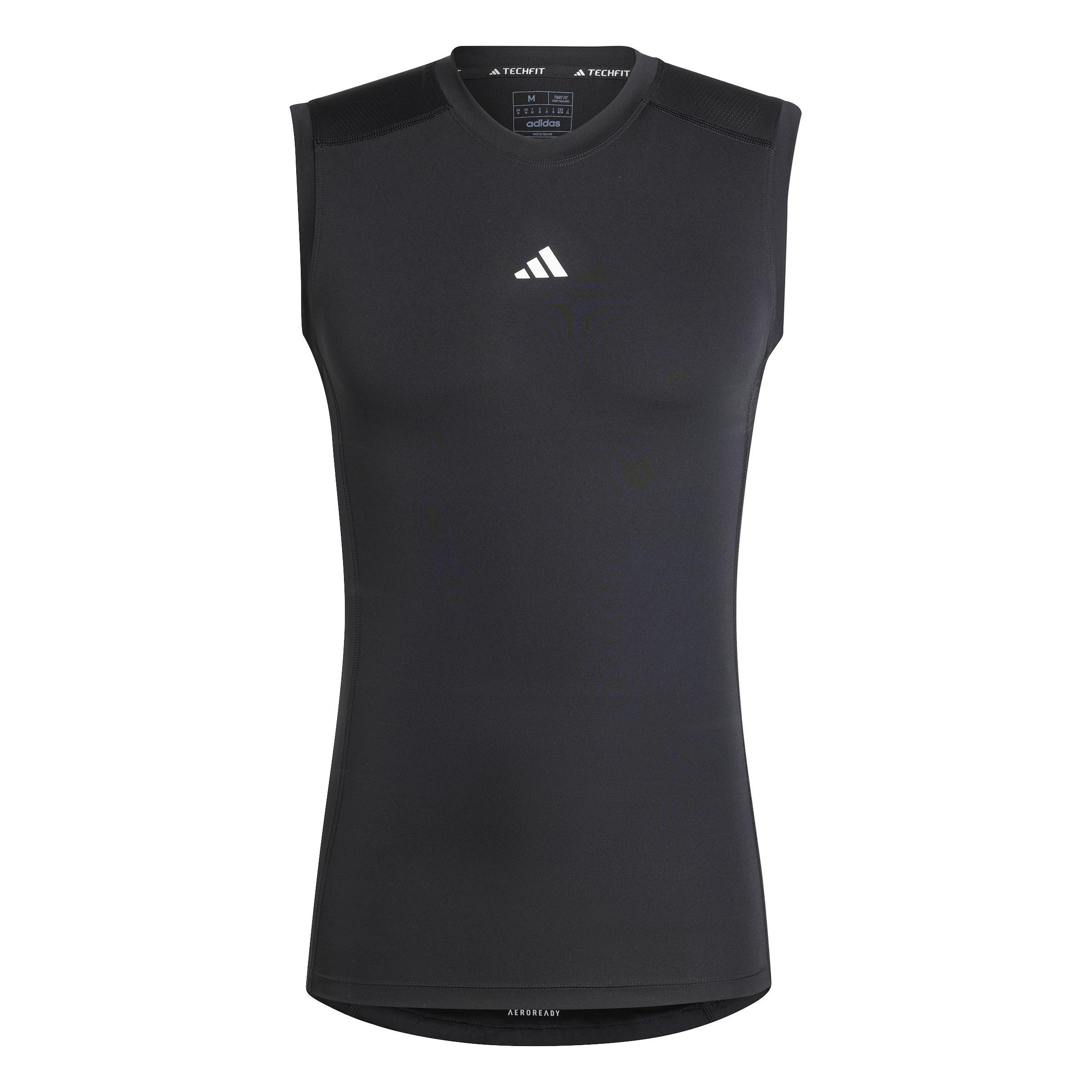 TECHFIT Compression Training Sleeveless Tank Top, Black, A901_ONE, large image number 1