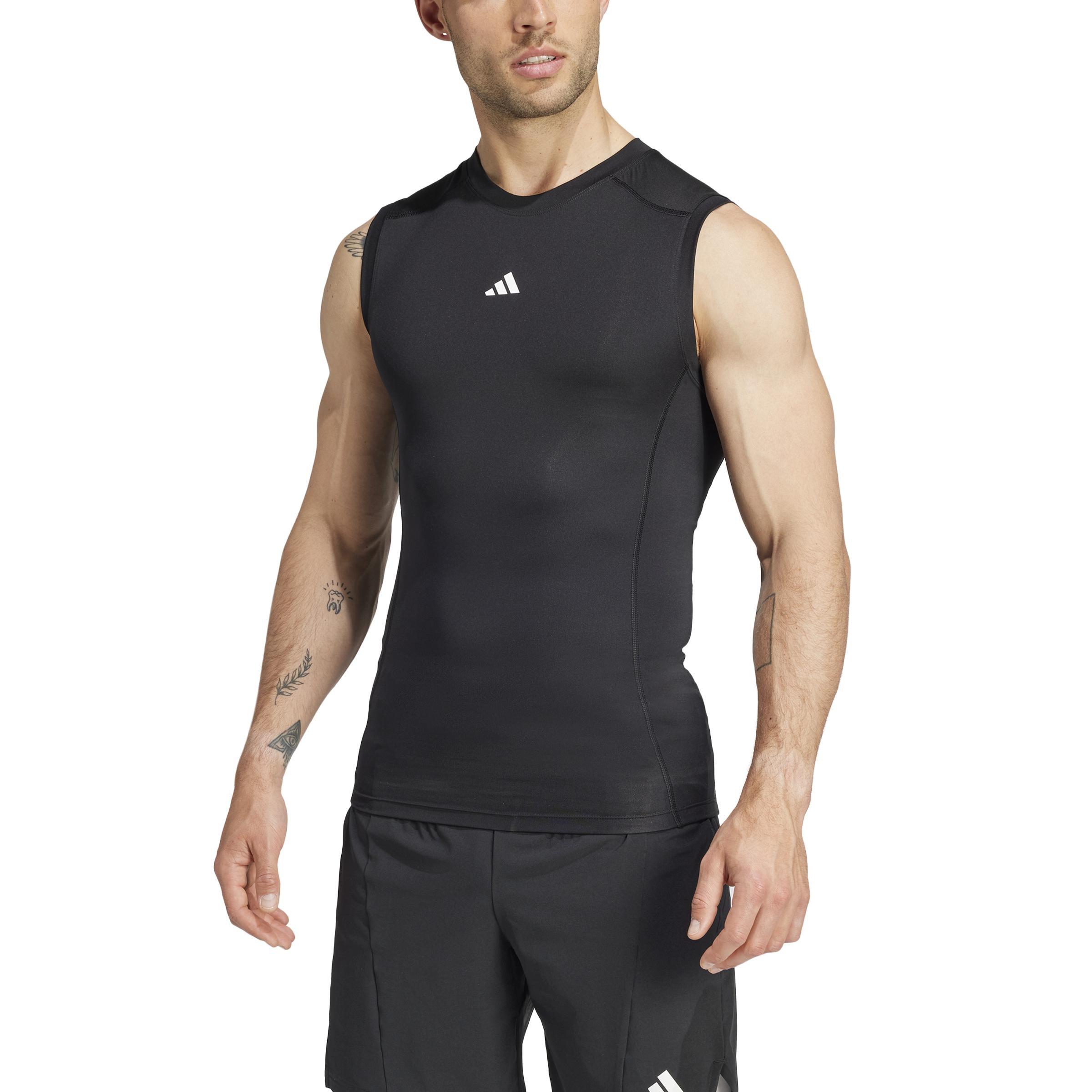 TECHFIT Compression Training Sleeveless Tank Top, Black, A901_ONE, large image number 2