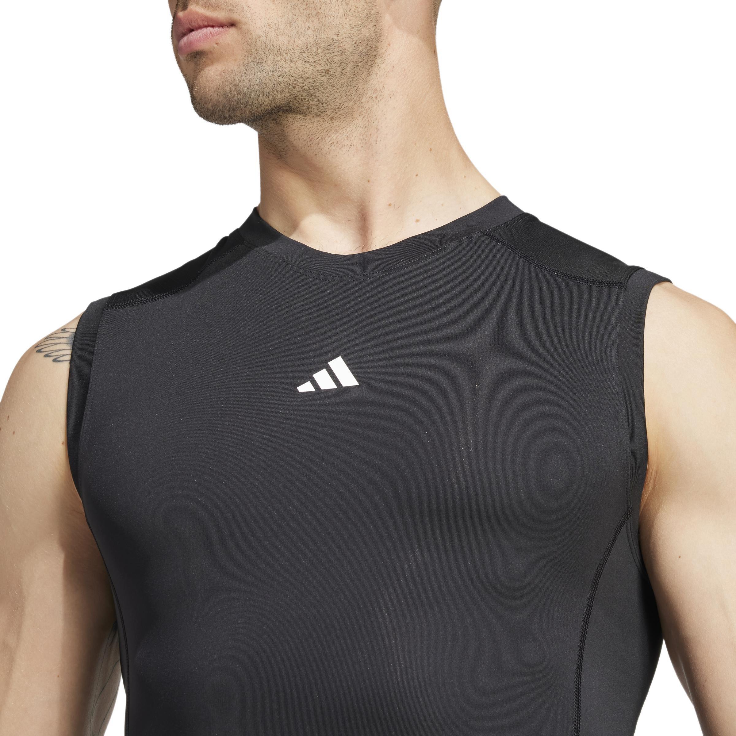 TECHFIT Compression Training Sleeveless Tank Top, Black, A901_ONE, large image number 4