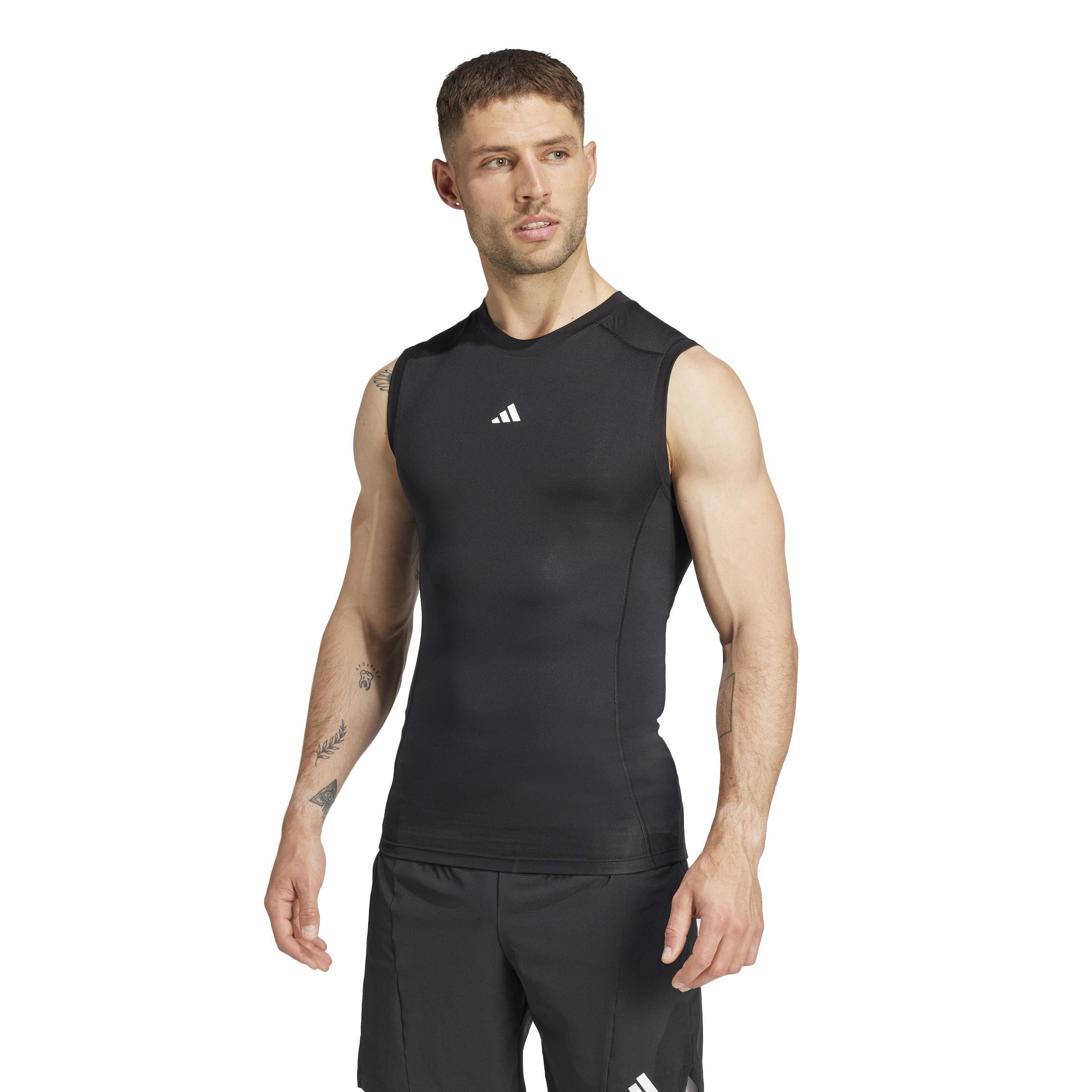 TECHFIT Compression Training Sleeveless Tank Top, Black, A901_ONE, large image number 6