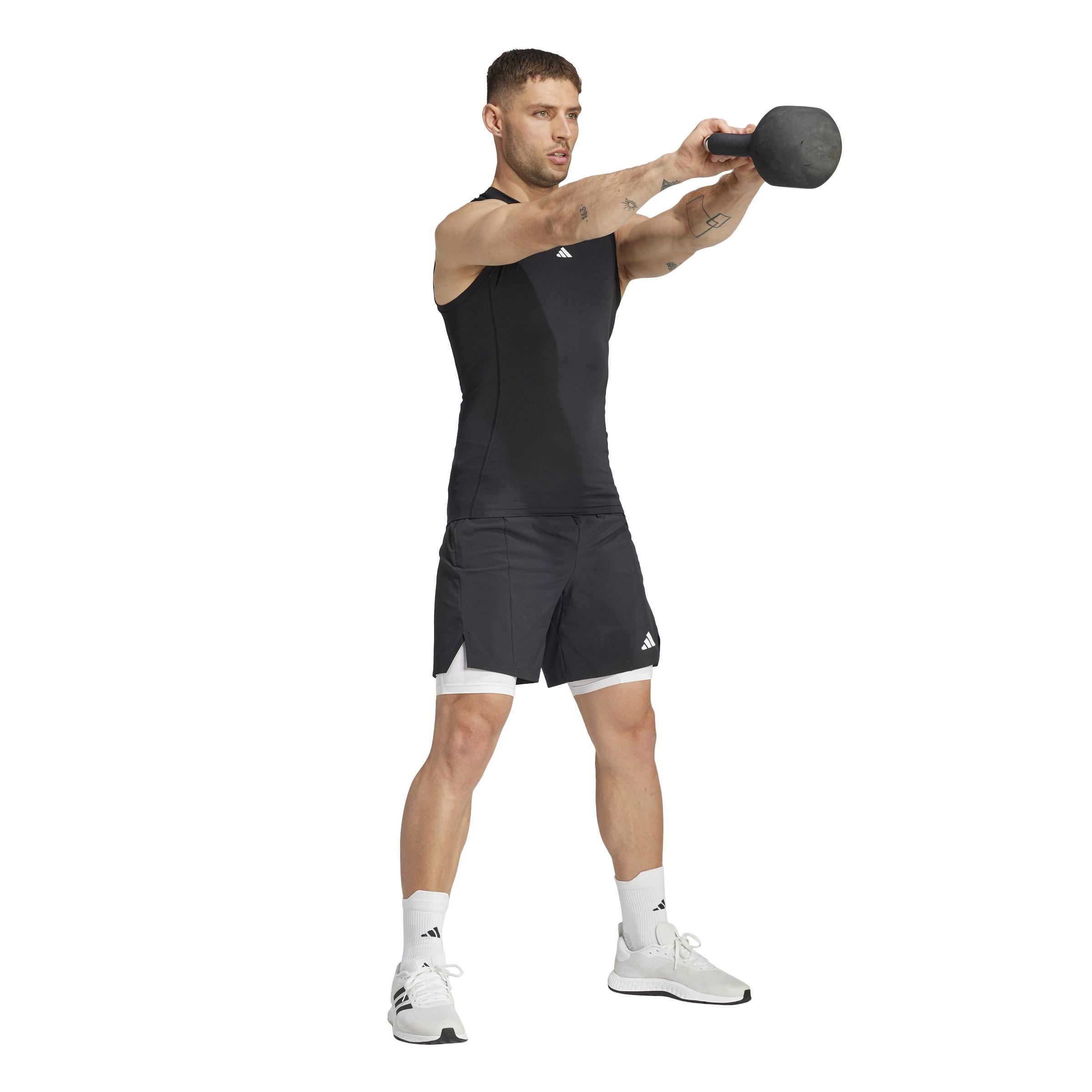 TECHFIT Compression Training Sleeveless Tank Top, Black, A901_ONE, large image number 8