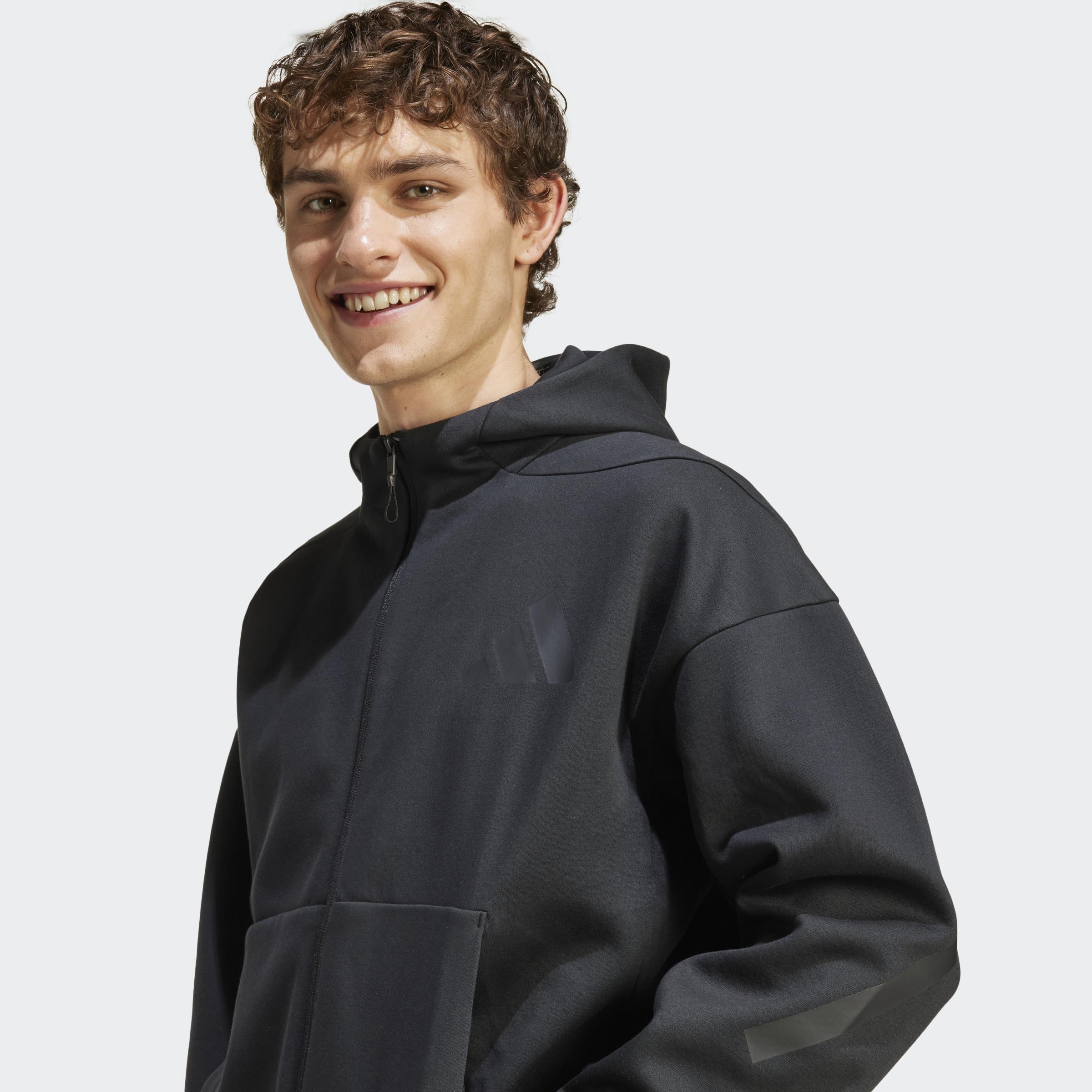 Adidas Z.N.E. Full Zip, Black, A901_ONE, large image number 3