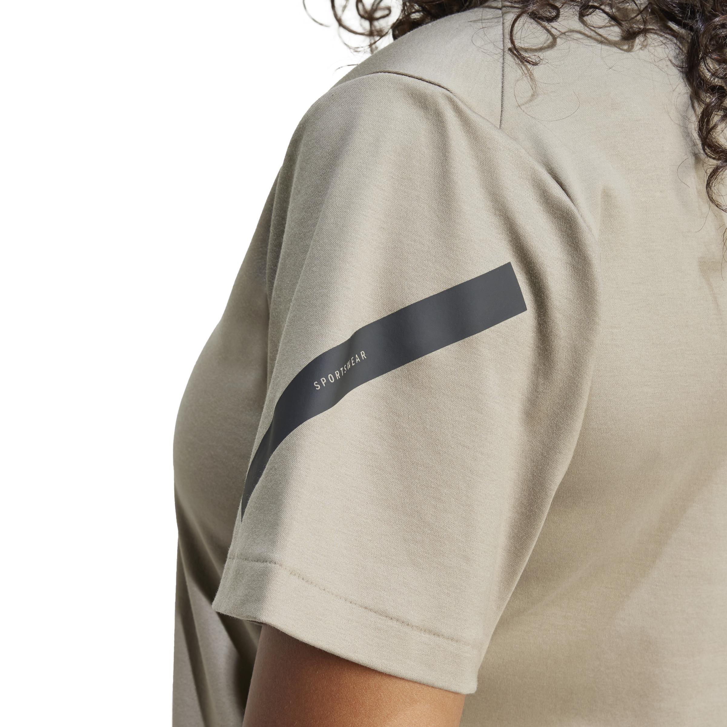 adidas Z.N.E. T-Shirt, Brown, A901_ONE, large image number 4