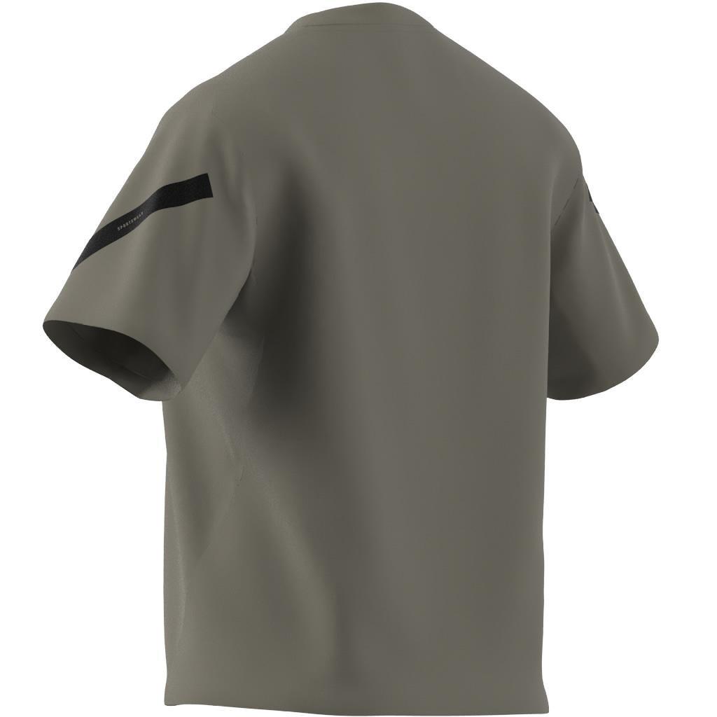 adidas Z.N.E. T-Shirt, Brown, A901_ONE, large image number 6