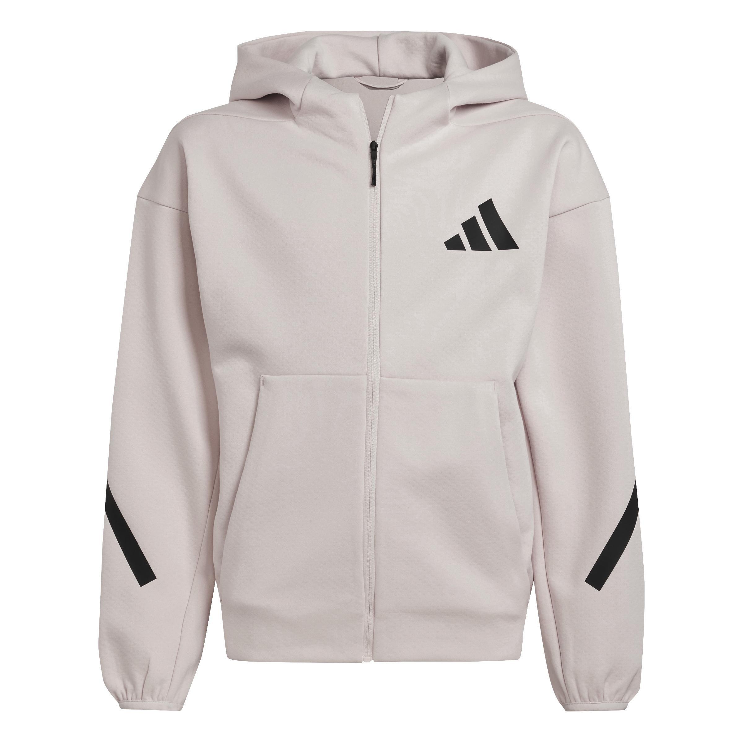 Unisex Kids Z.N.E. Full Zip Hoodie, Pink, A901_ONE, large image number 1