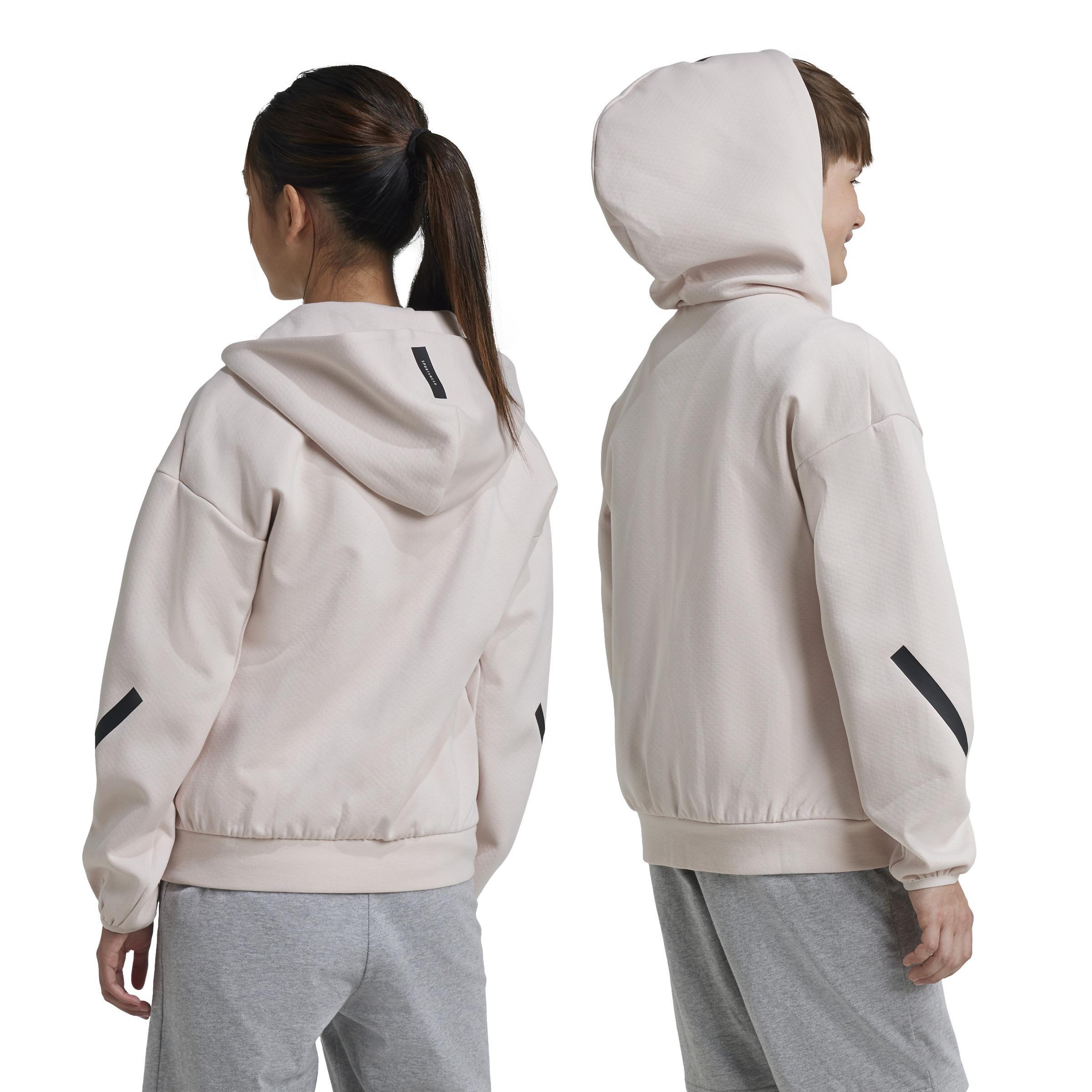 Unisex Kids Z.N.E. Full Zip Hoodie, Pink, A901_ONE, large image number 2