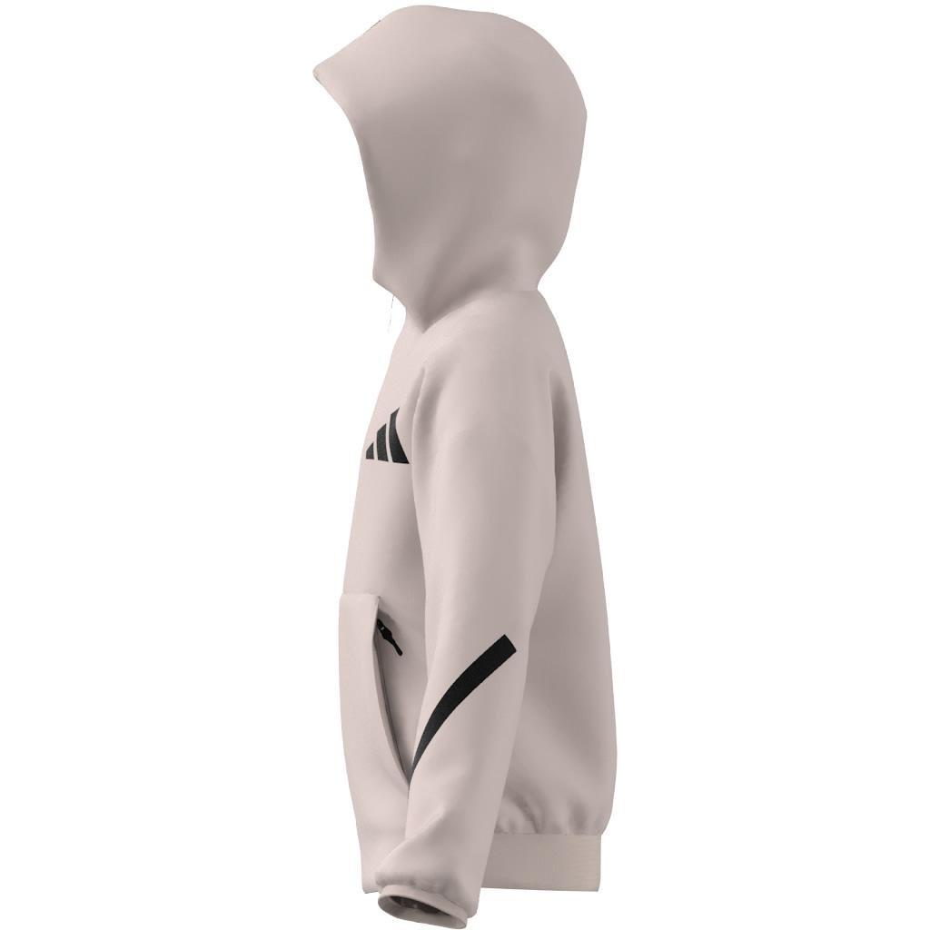 Unisex Kids Z.N.E. Full Zip Hoodie, Pink, A901_ONE, large image number 8