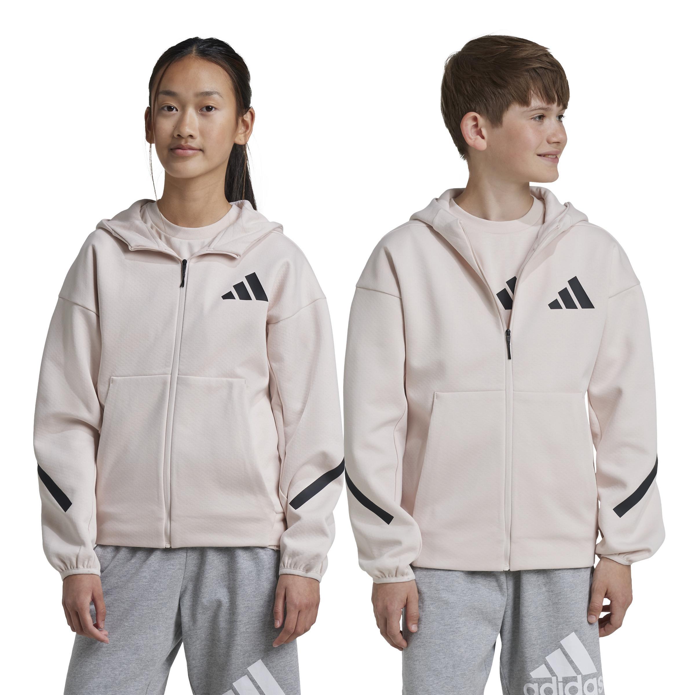 Unisex Kids Z.N.E. Full Zip Hoodie, Pink, A901_ONE, large image number 9