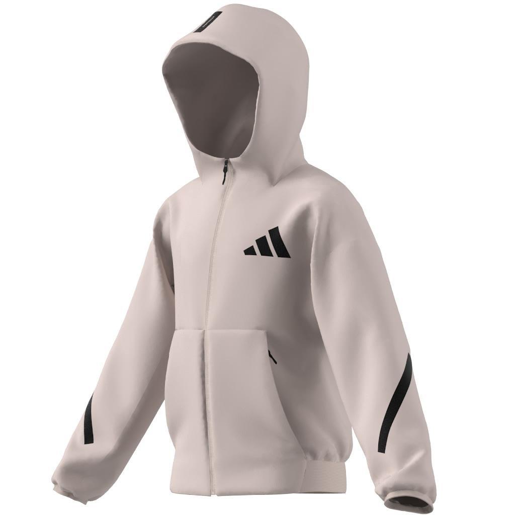 Unisex Kids Z.N.E. Full Zip Hoodie, Pink, A901_ONE, large image number 10