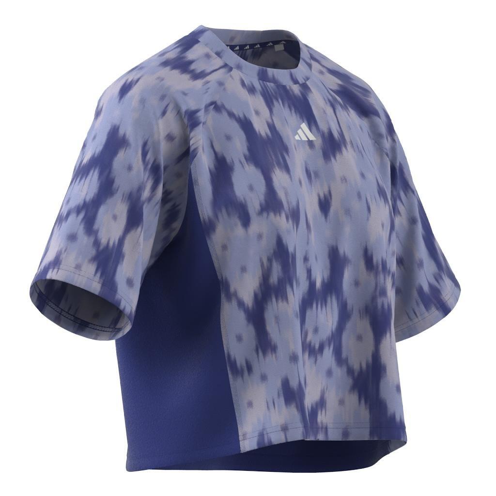 Train Essentials Allover Print Flower Tie-Dye T-Shirt, Blue, A901_ONE, large image number 6