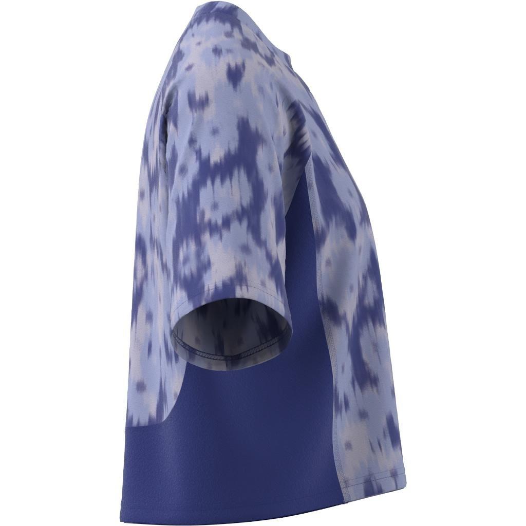Train Essentials Allover Print Flower Tie-Dye T-Shirt, Blue, , large image number 7
