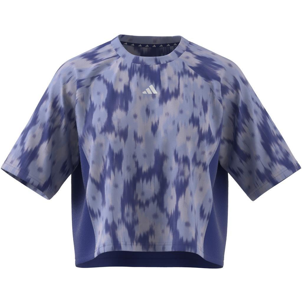 Train Essentials Allover Print Flower Tie-Dye T-Shirt, Blue, A901_ONE, large image number 8