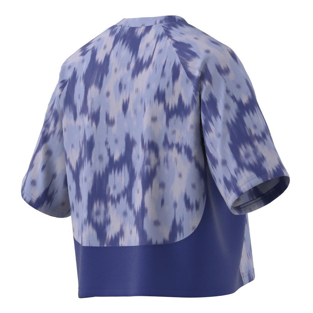 Train Essentials Allover Print Flower Tie-Dye T-Shirt, Blue, A901_ONE, large image number 10