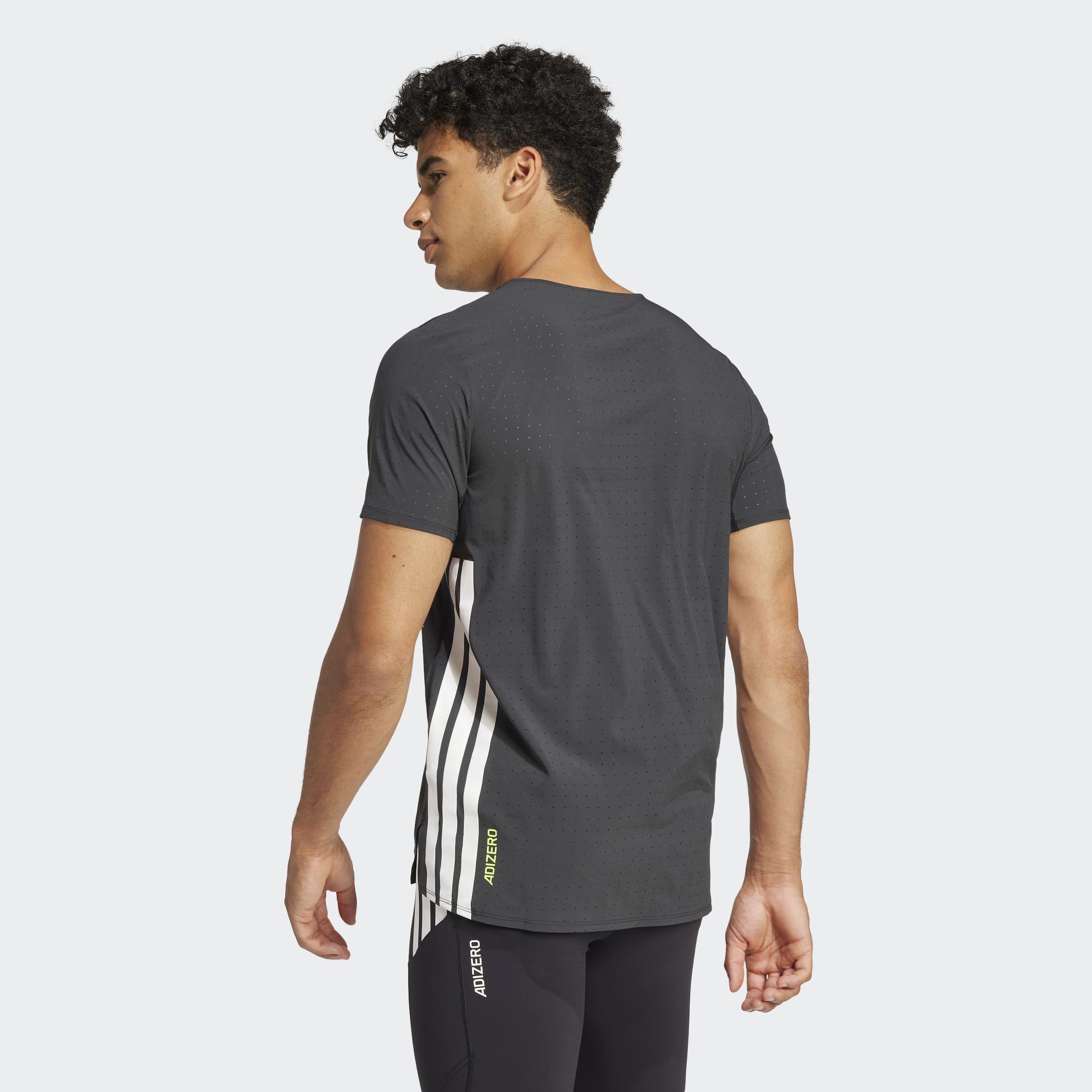 Adizero Running T-Shirt, Black, A901_ONE, large image number 3