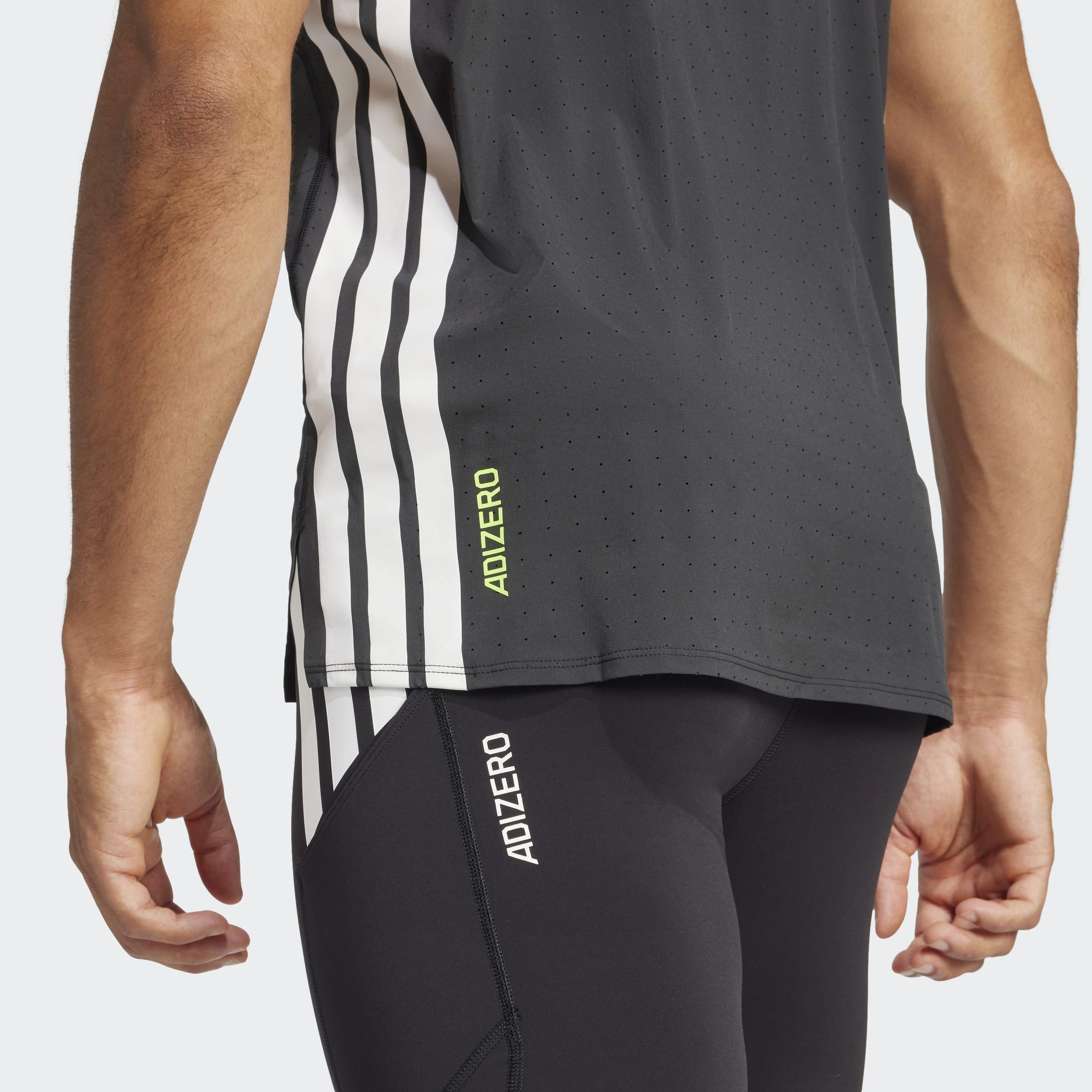 Adizero Running T-Shirt, Black, A901_ONE, large image number 7