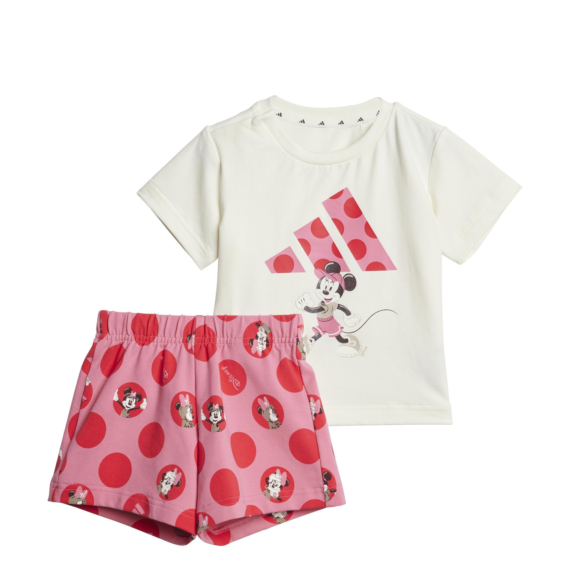 Kids Adidas X Disney Minnie Mouse T-Shirt Set, White, A901_ONE, large image number 0