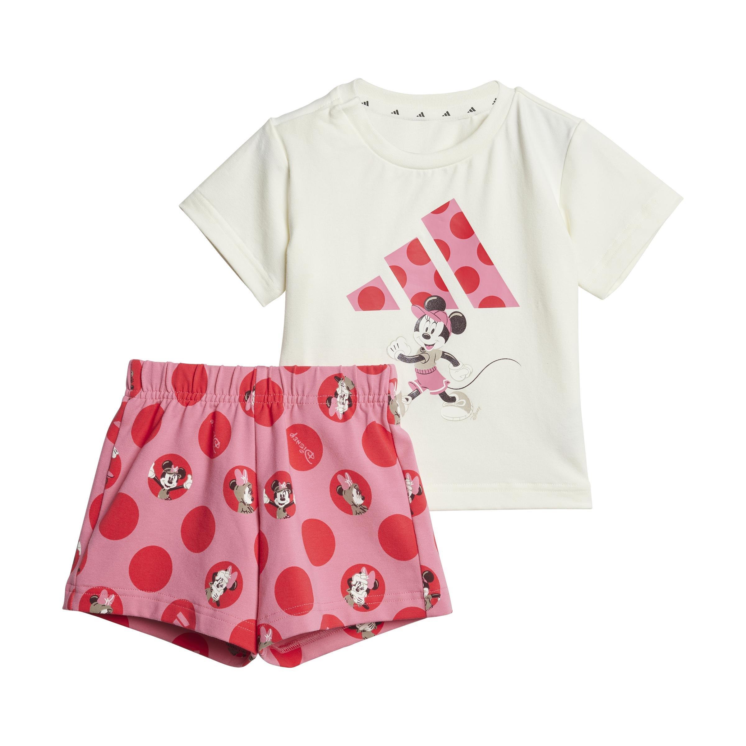 Kids Adidas X Disney Minnie Mouse T-Shirt Set, White, A901_ONE, large image number 1