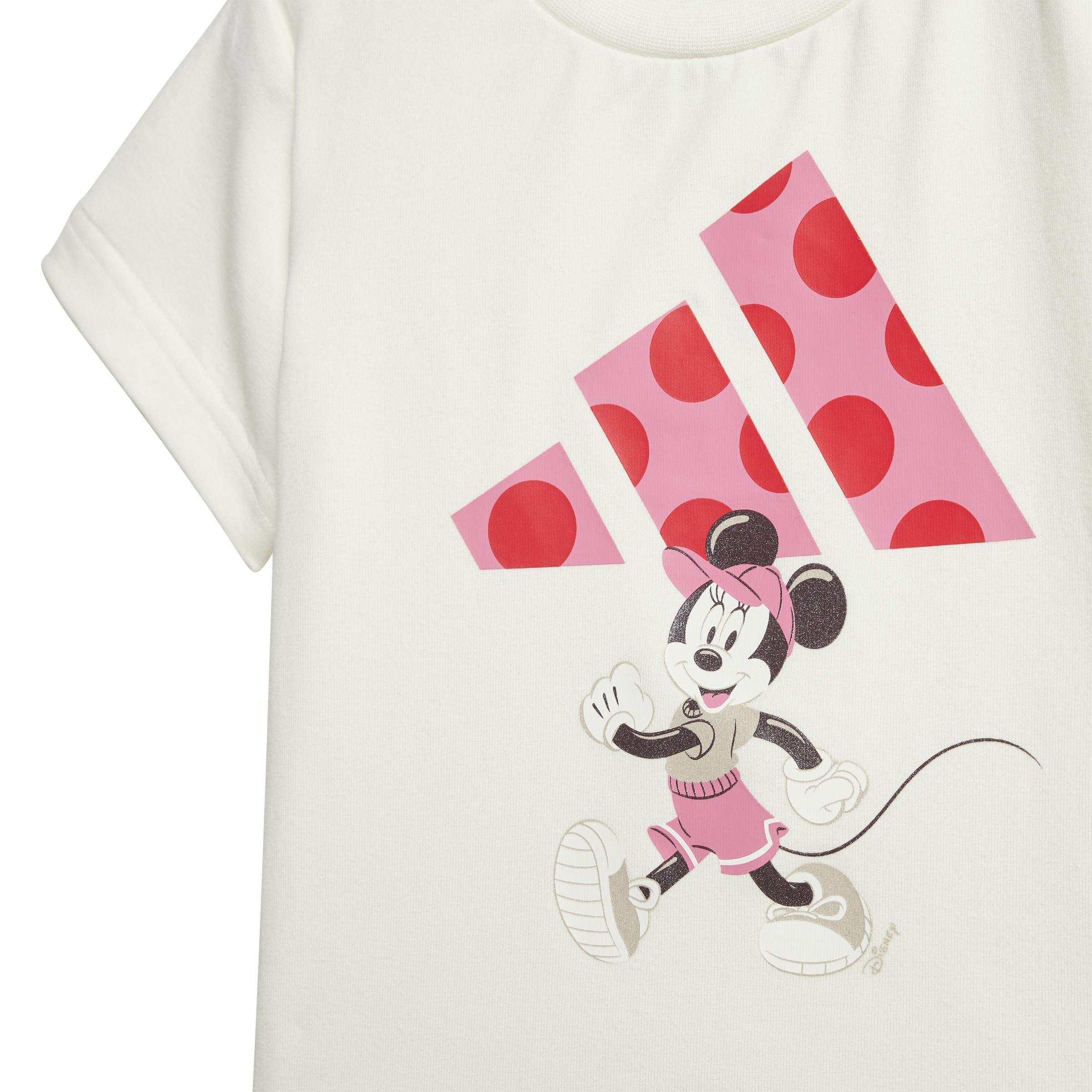 Kids Adidas X Disney Minnie Mouse T-Shirt Set, White, A901_ONE, large image number 9