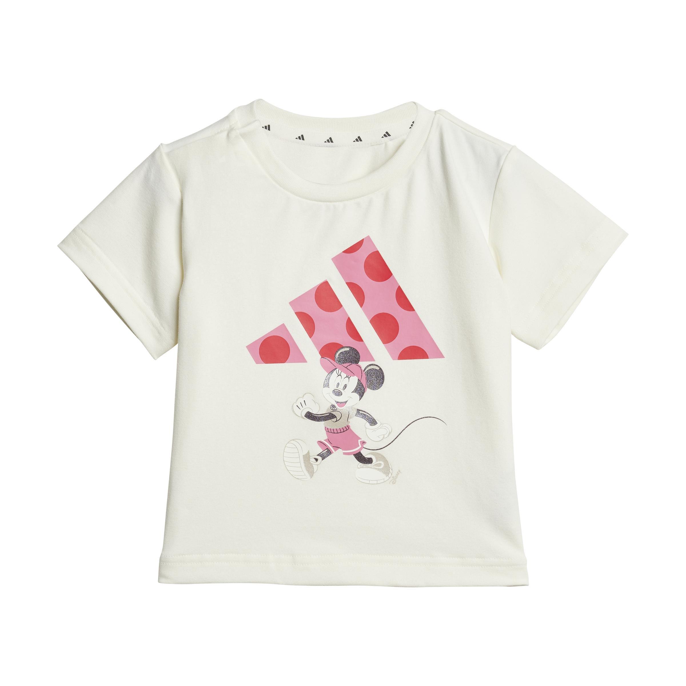 Kids Adidas X Disney Minnie Mouse T-Shirt Set, White, A901_ONE, large image number 14