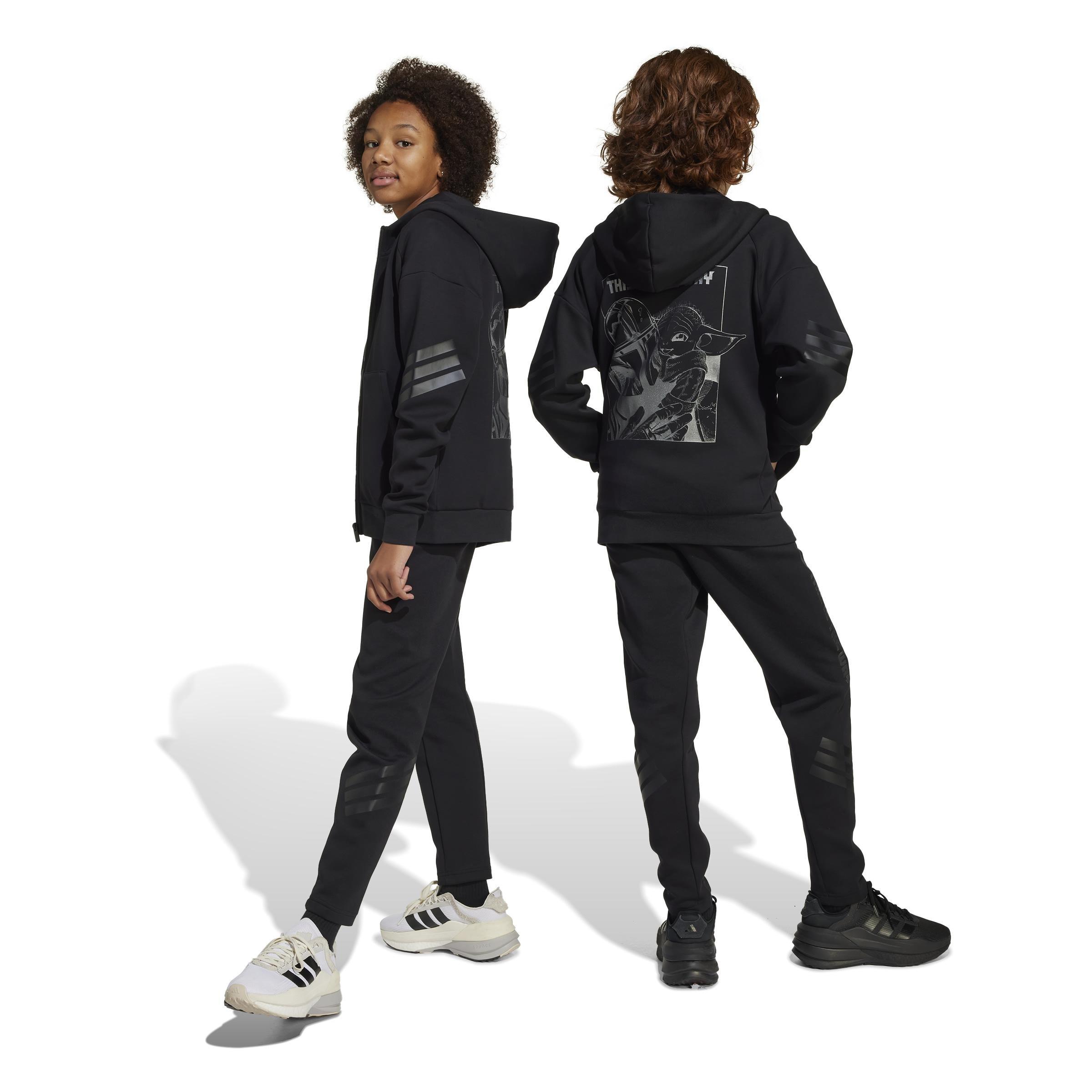 Kids Unisex adidas x Star Wars The Mandalorian Joggers, Black, A901_ONE, large image number 2