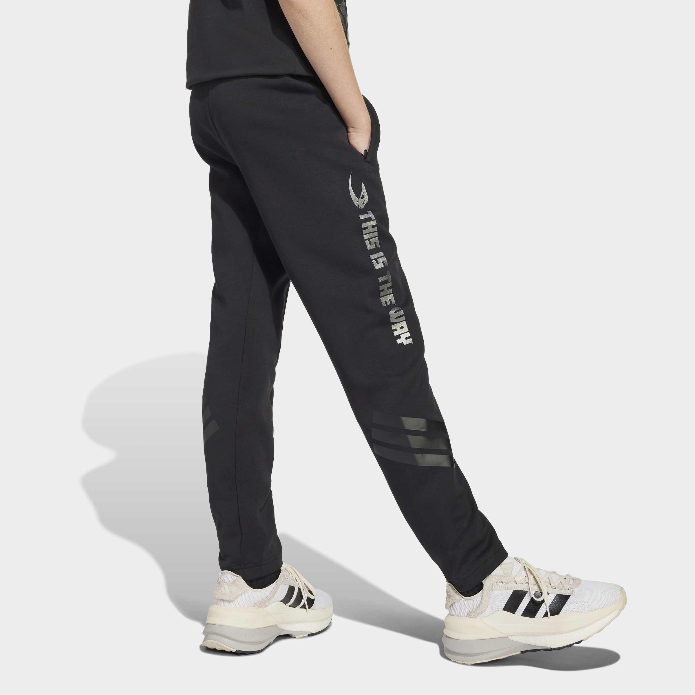 Kids Unisex adidas x Star Wars The Mandalorian Joggers, Black, A901_ONE, large image number 5