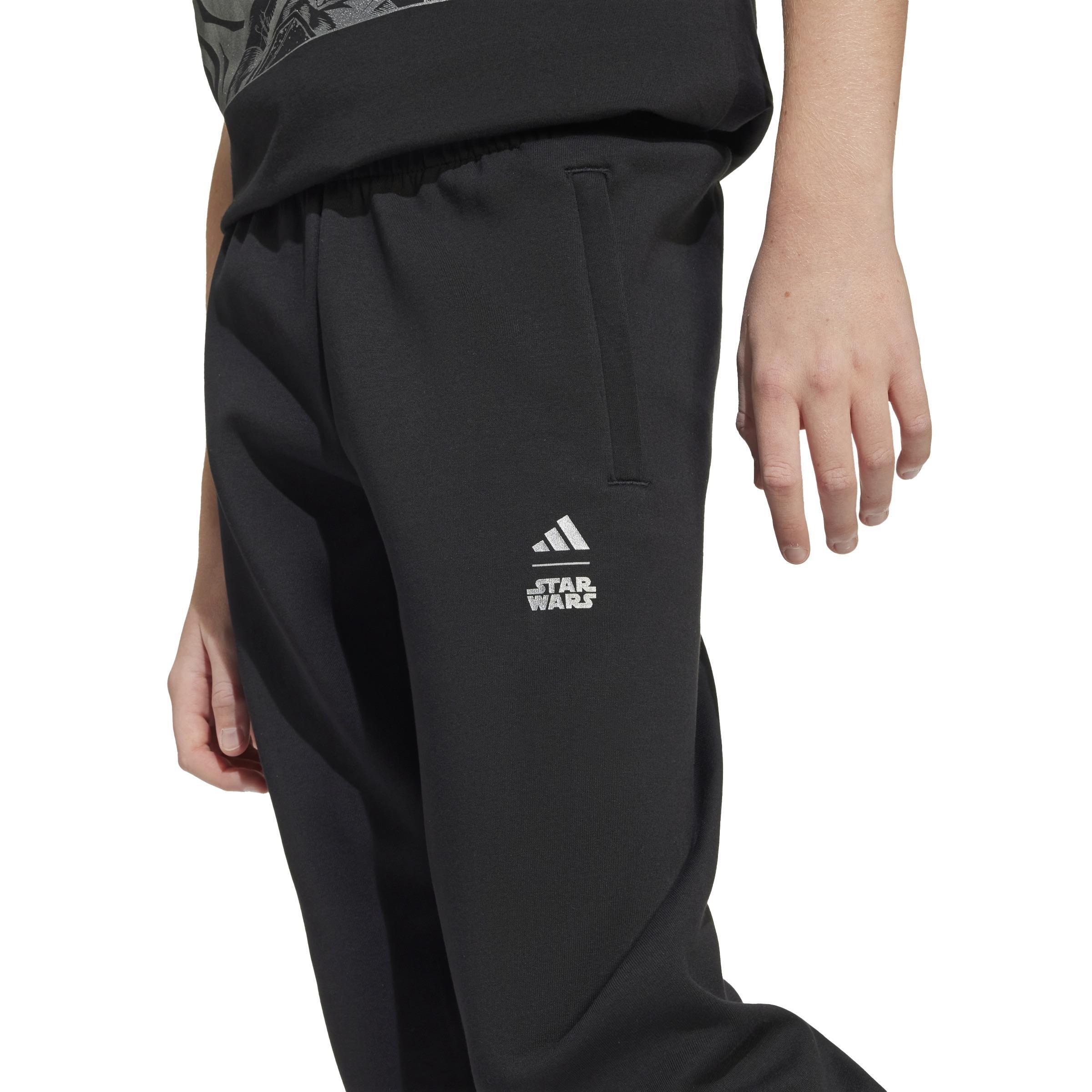 Kids Unisex adidas x Star Wars The Mandalorian Joggers, Black, A901_ONE, large image number 7