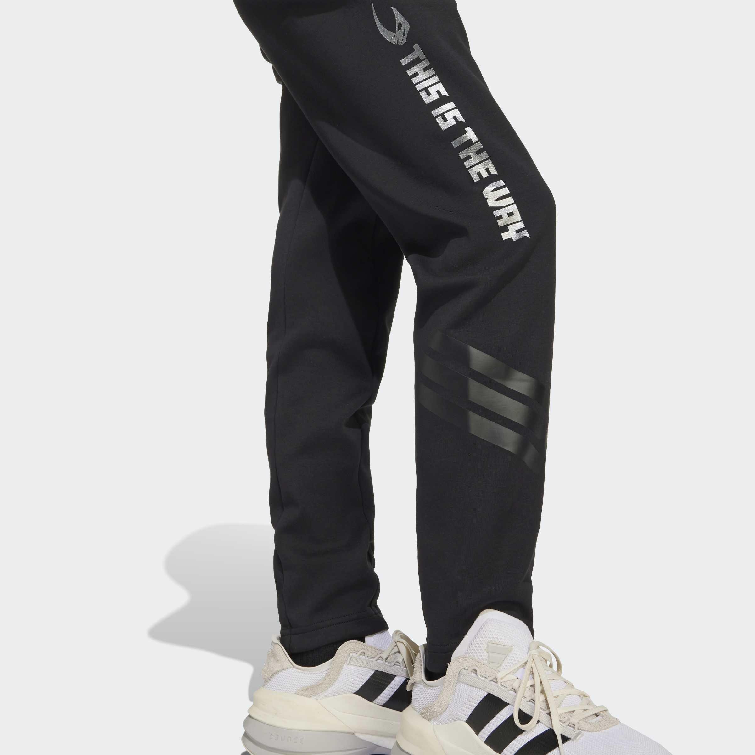 Kids Unisex adidas x Star Wars The Mandalorian Joggers, Black, A901_ONE, large image number 9