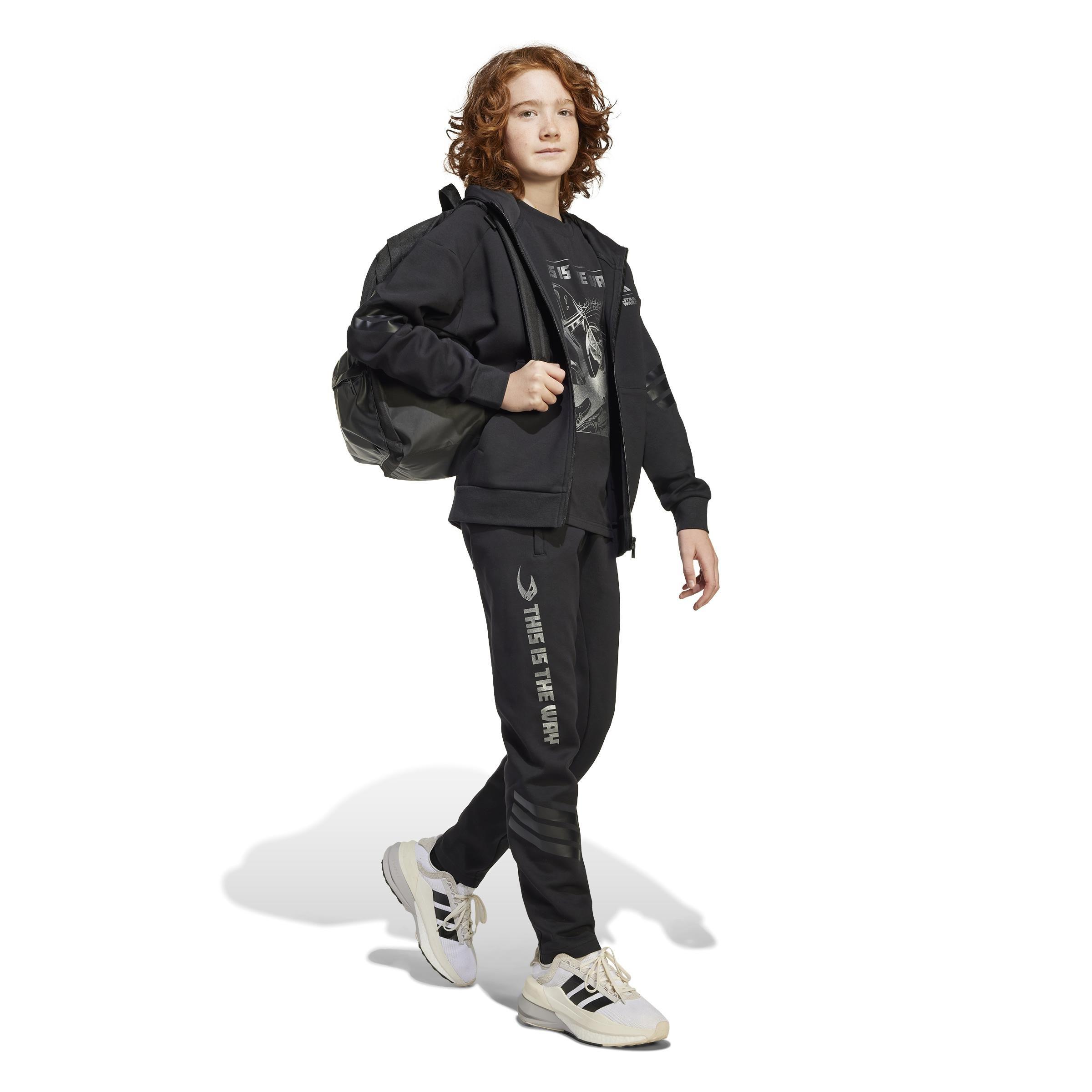 Kids Unisex adidas x Star Wars The Mandalorian Joggers, Black, A901_ONE, large image number 13