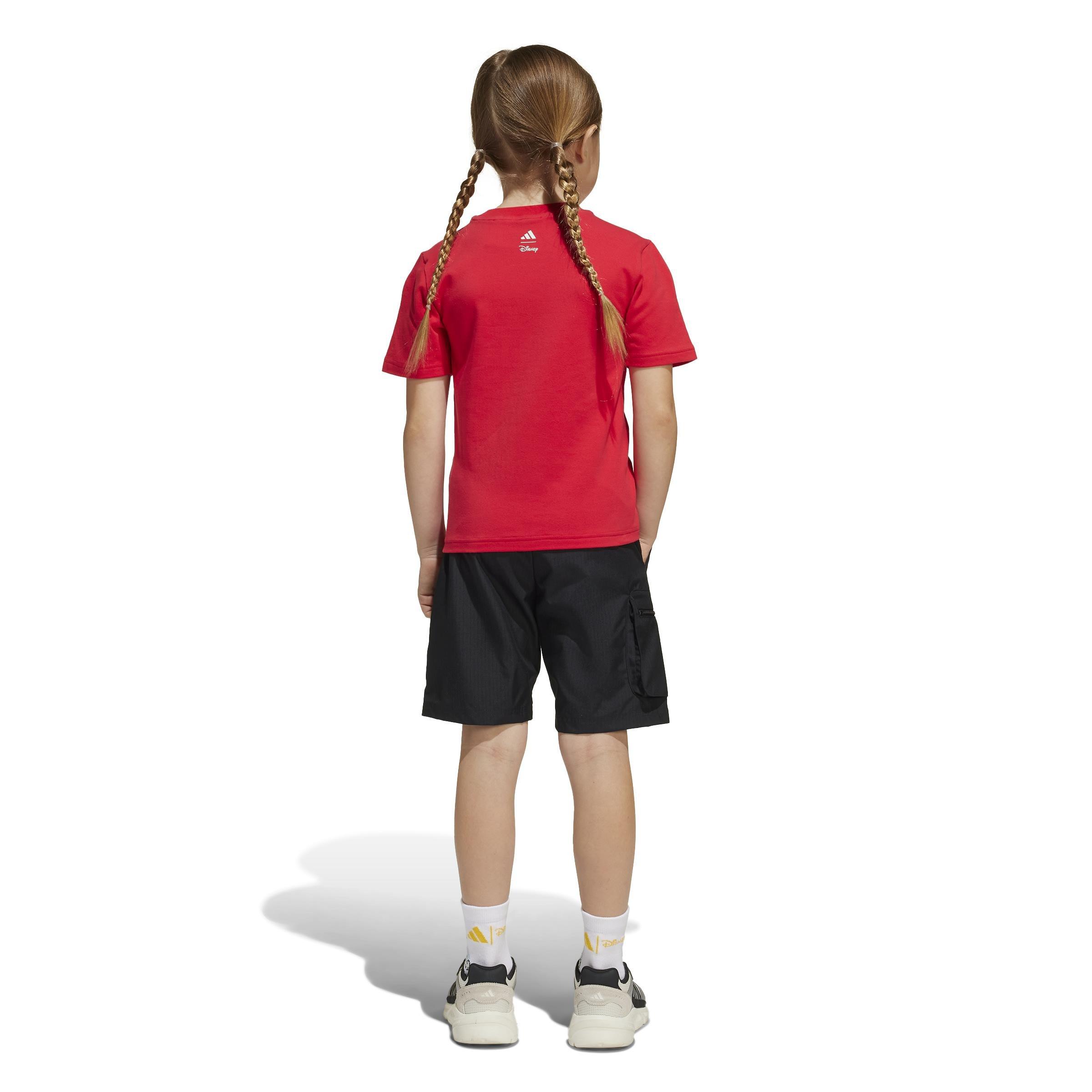 Kids Unisex adidas x Disney Mickey Mouse Tee Set, Red, A901_ONE, large image number 2