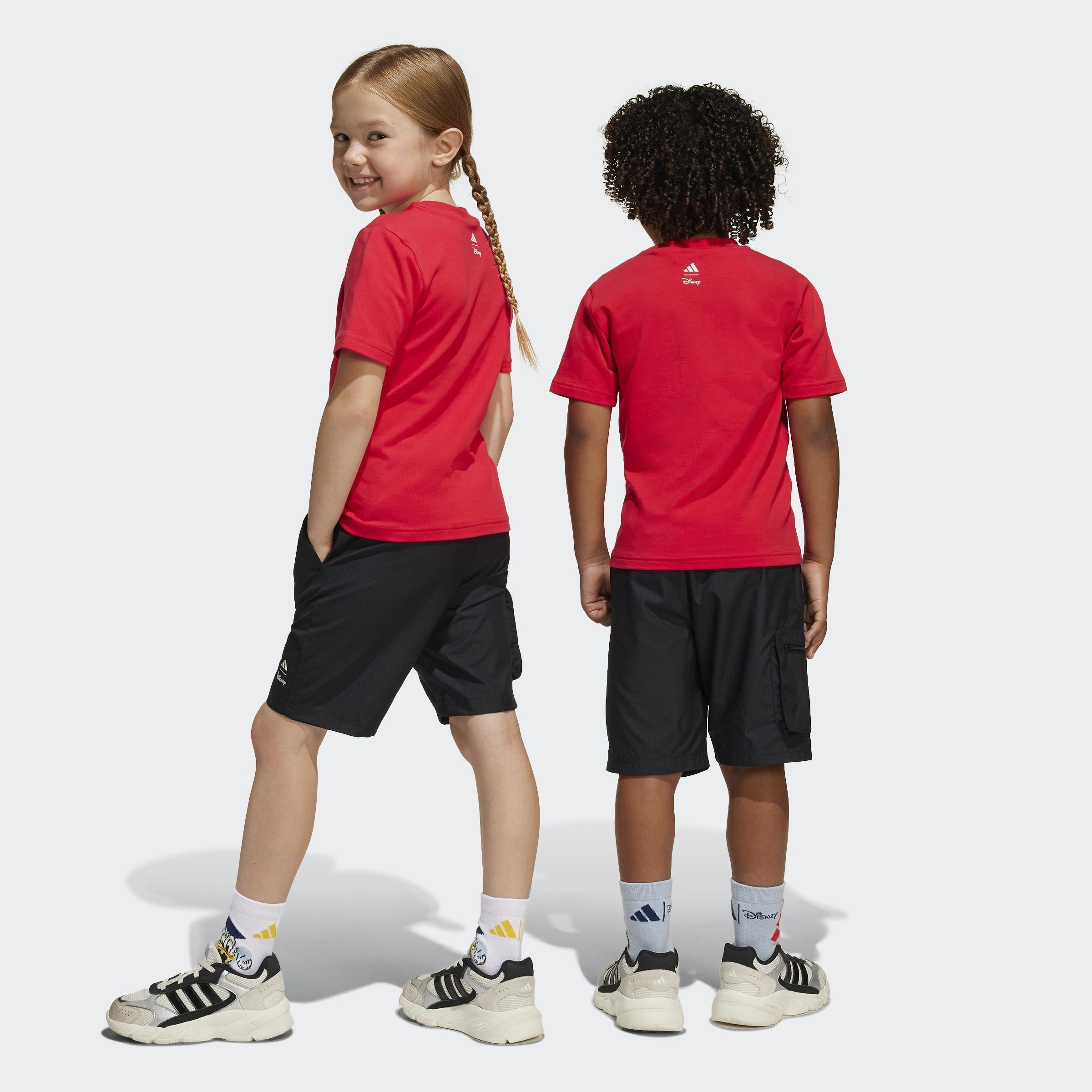 Kids Unisex adidas x Disney Mickey Mouse Tee Set, Red, A901_ONE, large image number 4