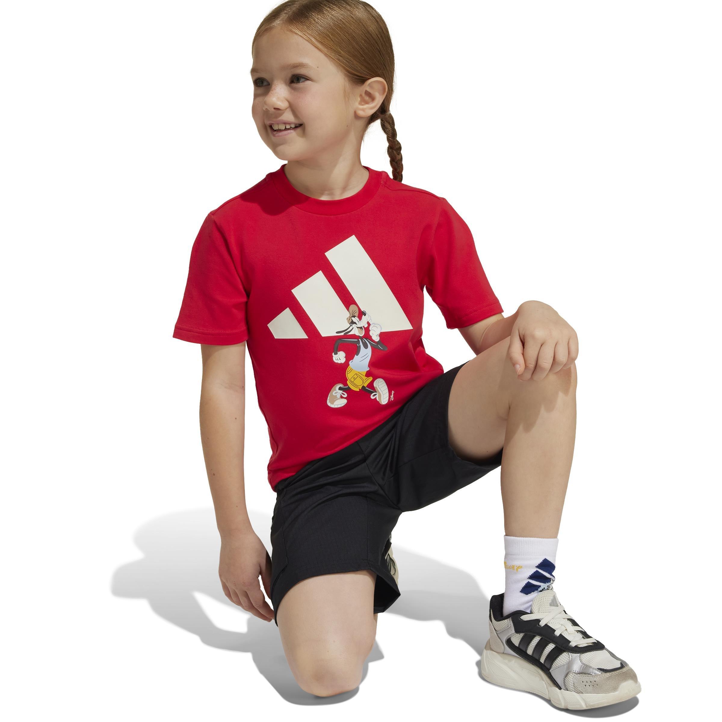 Kids Unisex adidas x Disney Mickey Mouse Tee Set, Red, A901_ONE, large image number 5