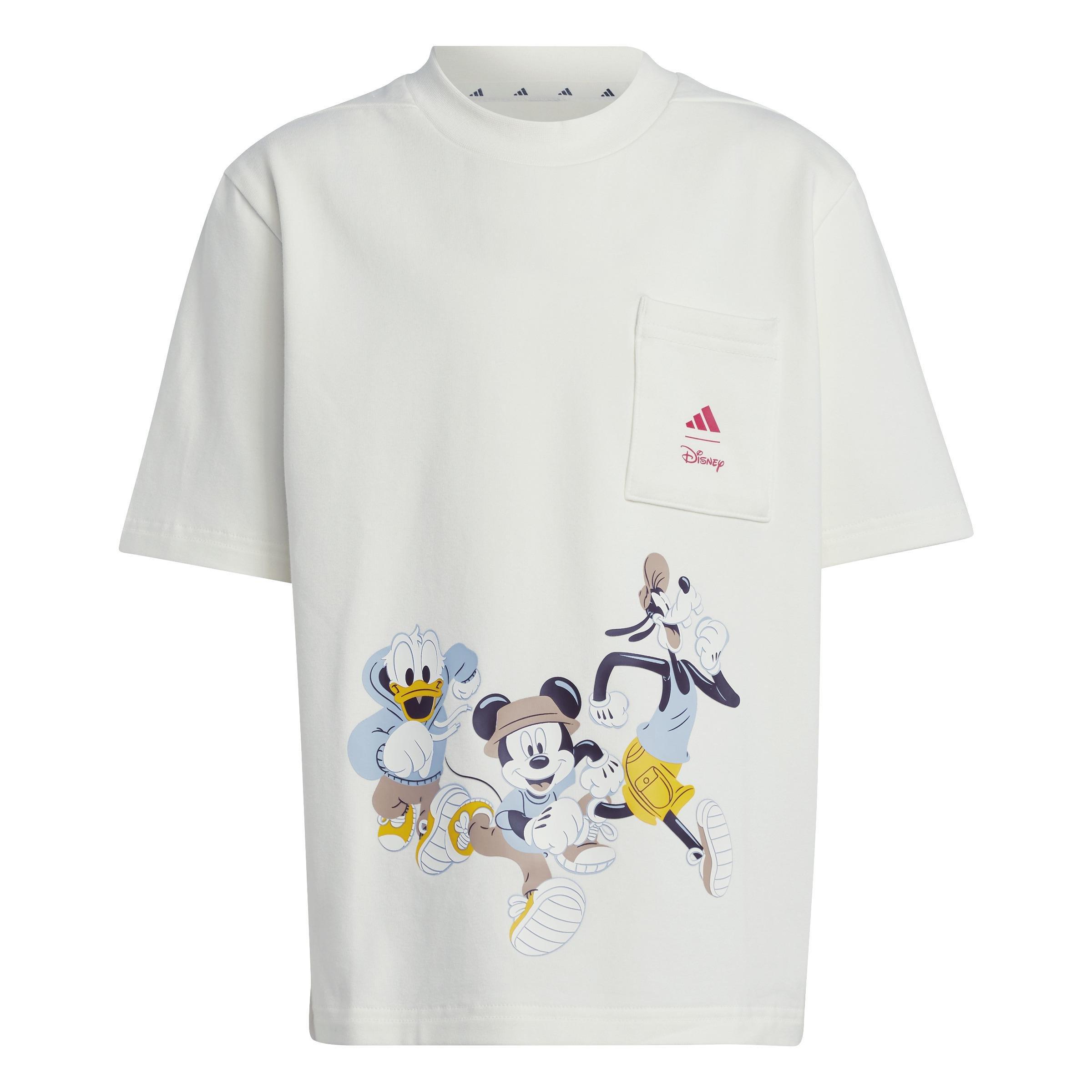 Kids Unisex adidas x Disney Mickey Mouse Tee, White, A901_ONE, large image number 0