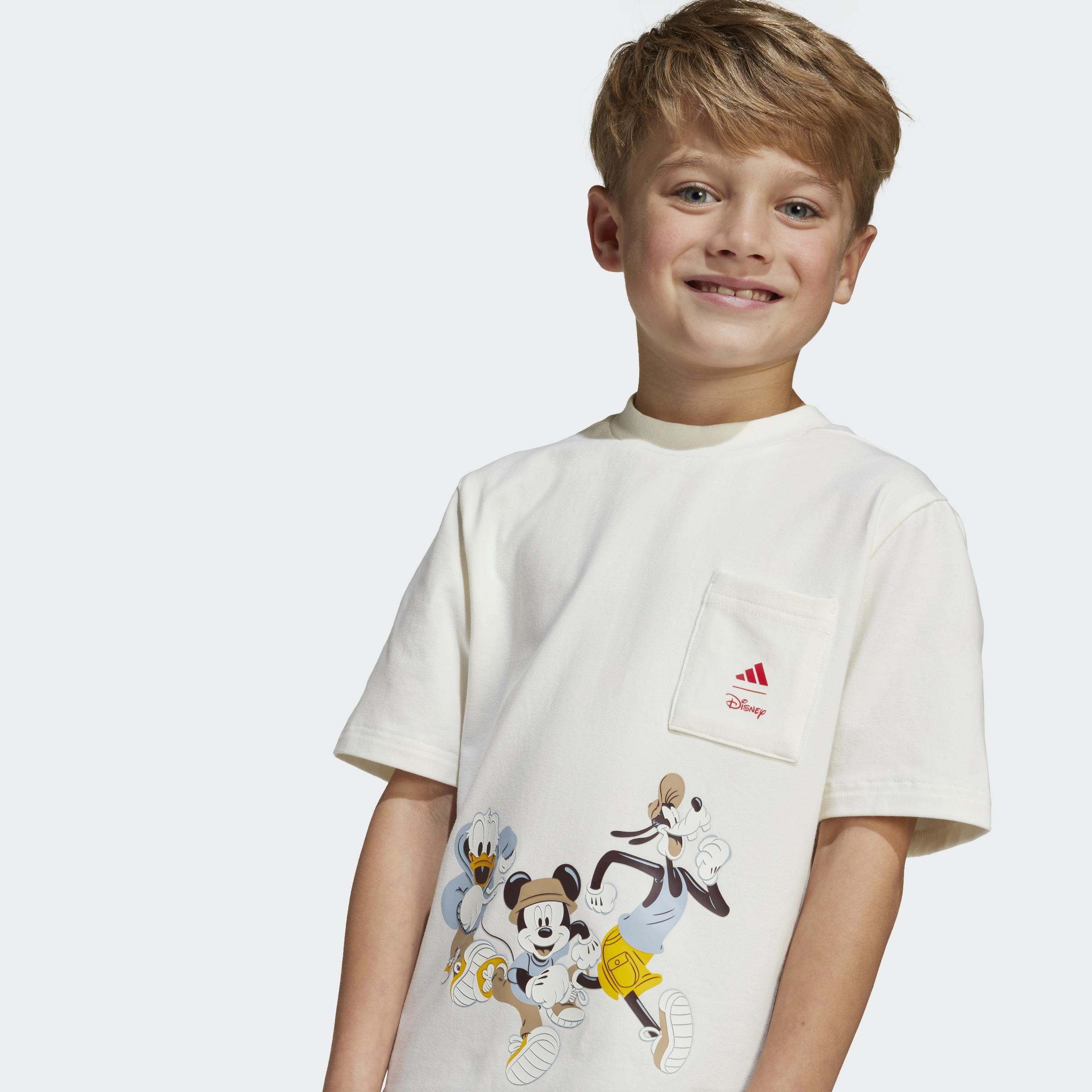 Kids Unisex adidas x Disney Mickey Mouse Tee, White, A901_ONE, large image number 9