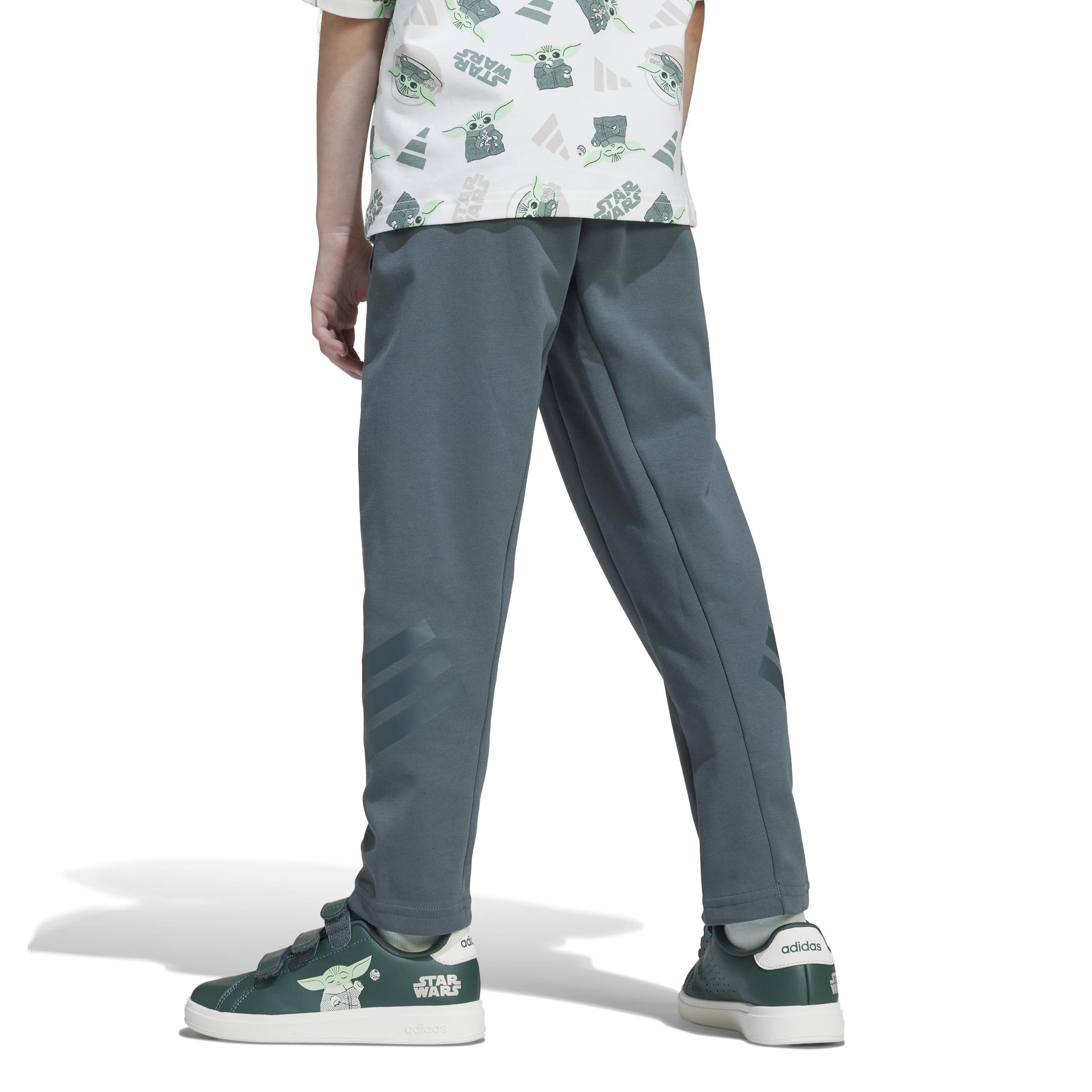 Kids Unisex adidas x Star Wars The Mandalorian Joggers, Green, A901_ONE, large image number 2